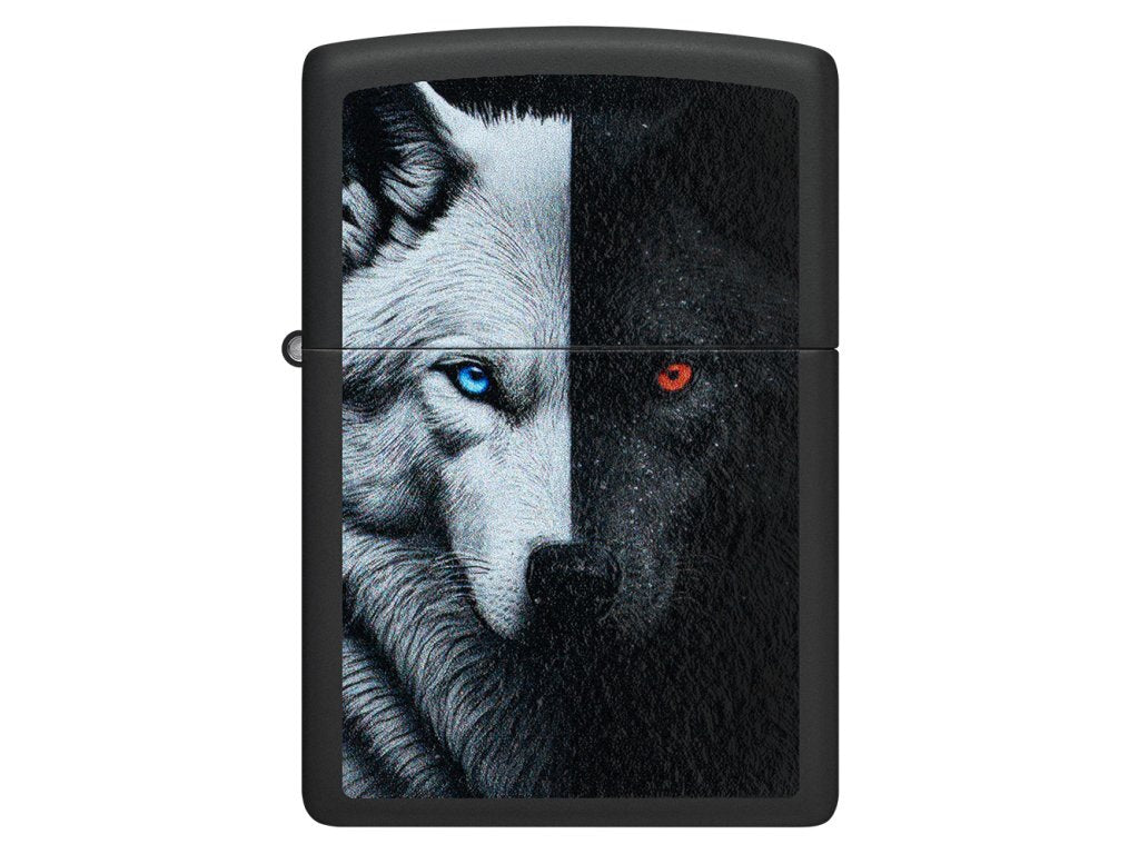 Zippo Lighter 66076 Two Wolves Design