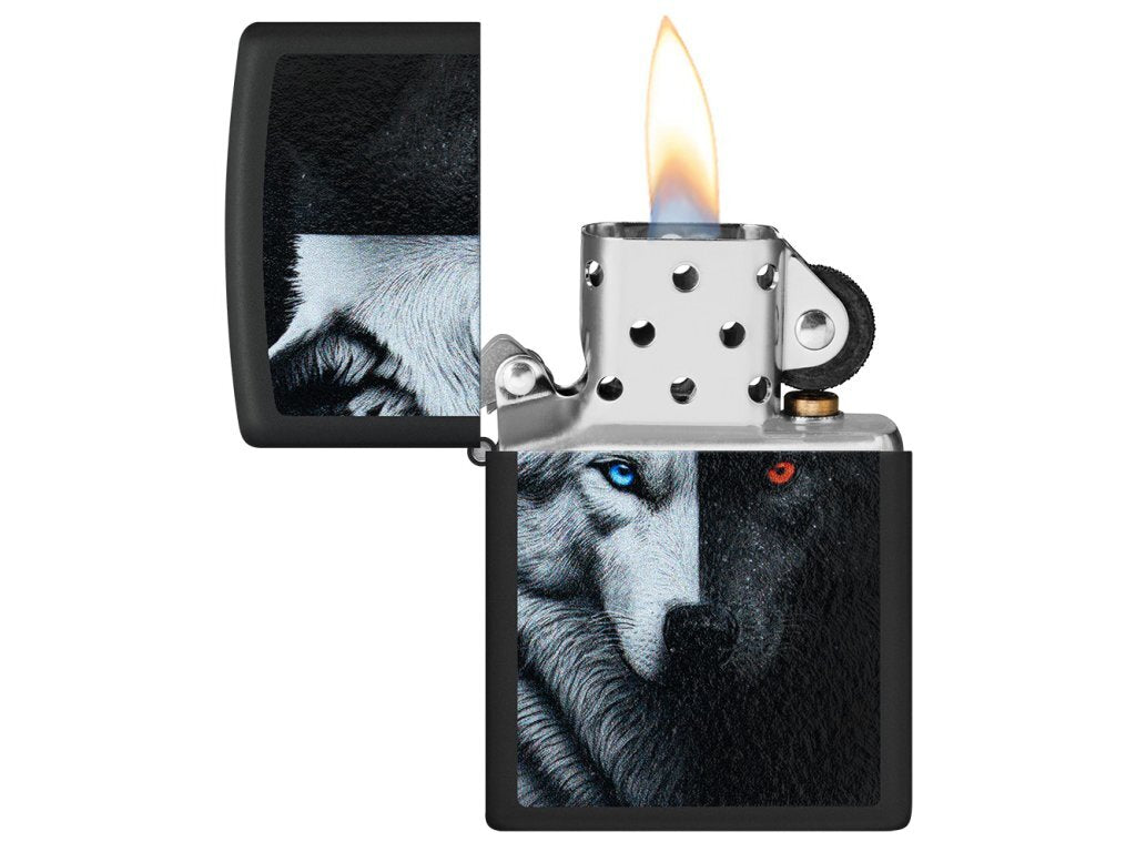 Zippo Lighter 66076 Two Wolves Design