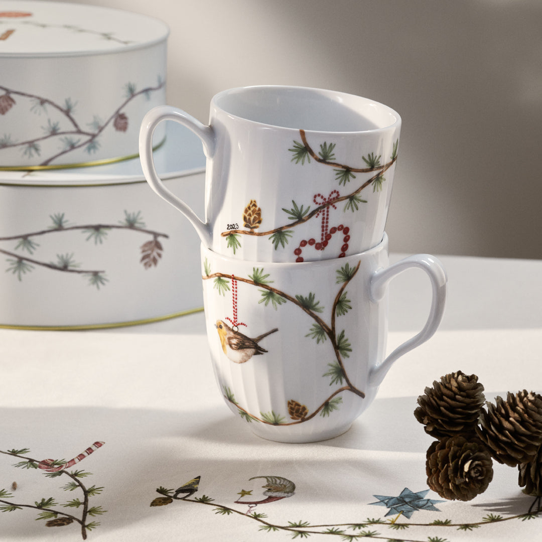 Kähler Hammershoi Christmas tin storage boxes, 2 pcs, white, 693212