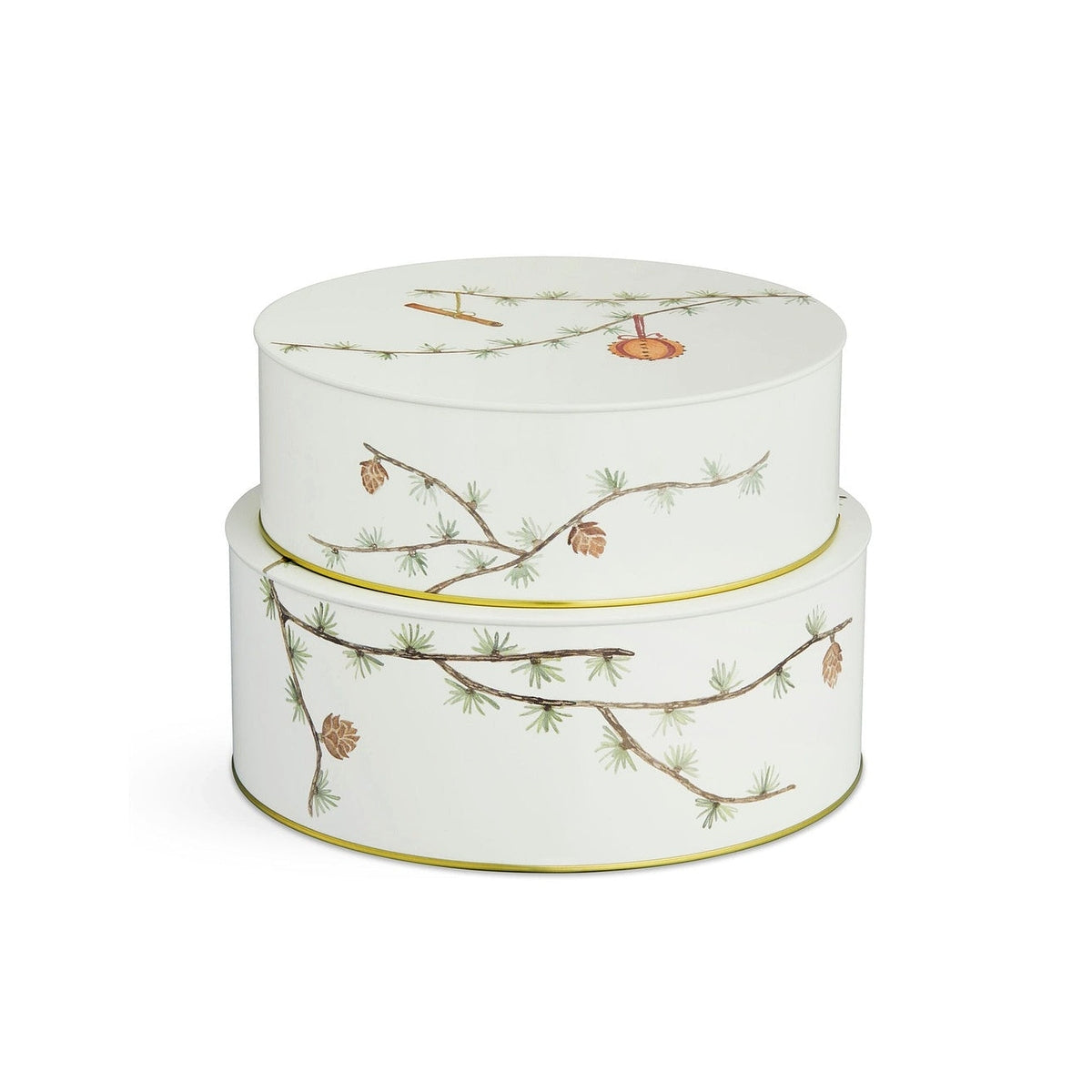 Kähler Hammershoi Christmas tin storage boxes, 2 pcs, white, 693212