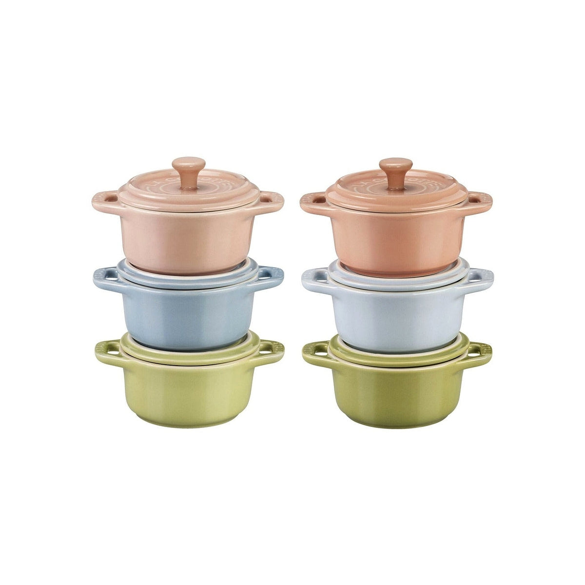 Staub sada 6 keramických foriem Mini Cocotte, macaron, 1029320