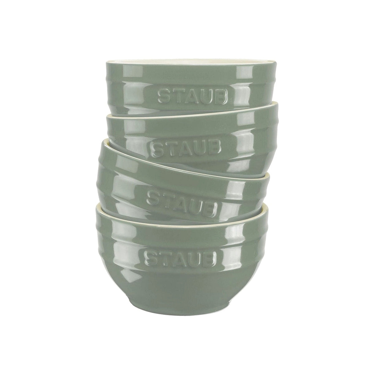 Staub sada 4 ks keramických misiek 14 cm/0,7 l eukalyptová, 1028172