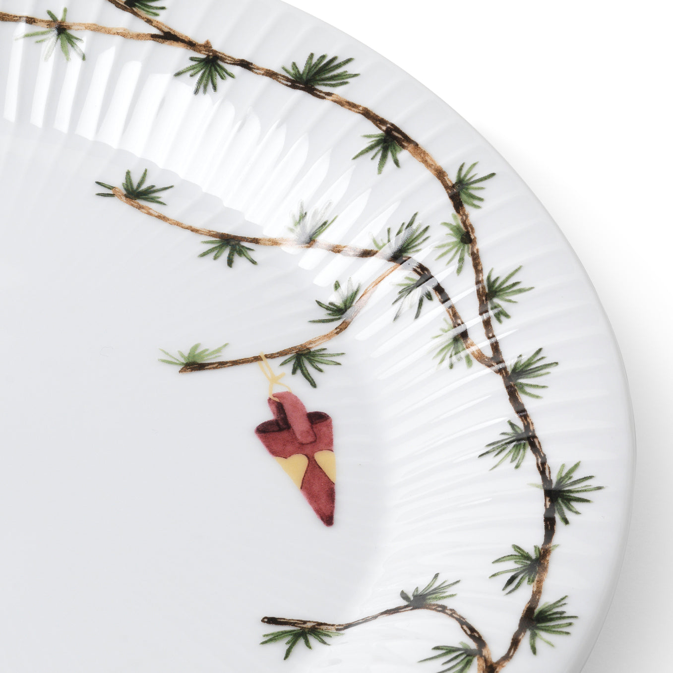 Kähler Hammershoi Christmas oval serving plate 34 x 27 cm, white, 693206