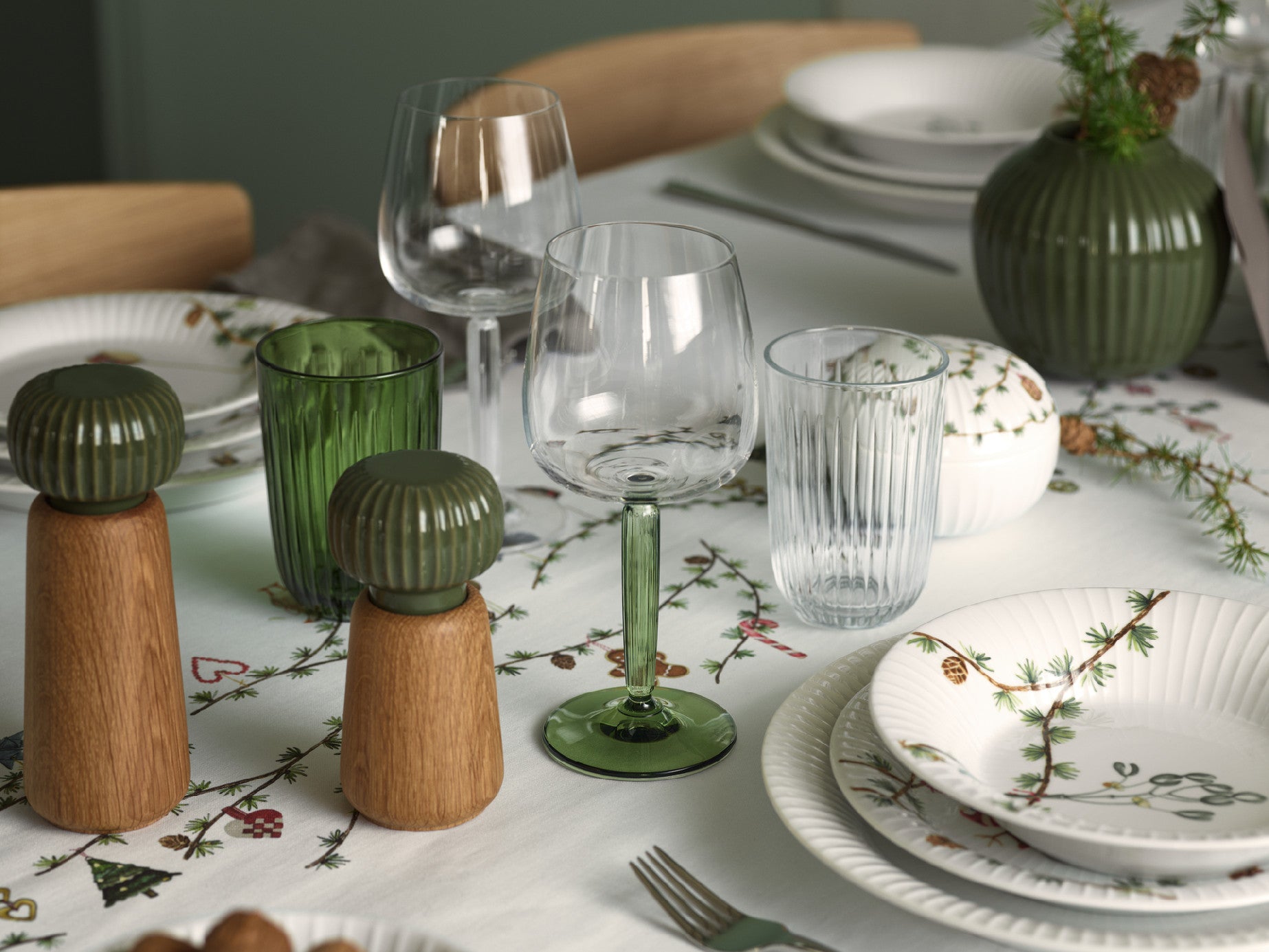 Kähler Hammershoi Christmas porcelain deep plate 21 cm, white, 693203