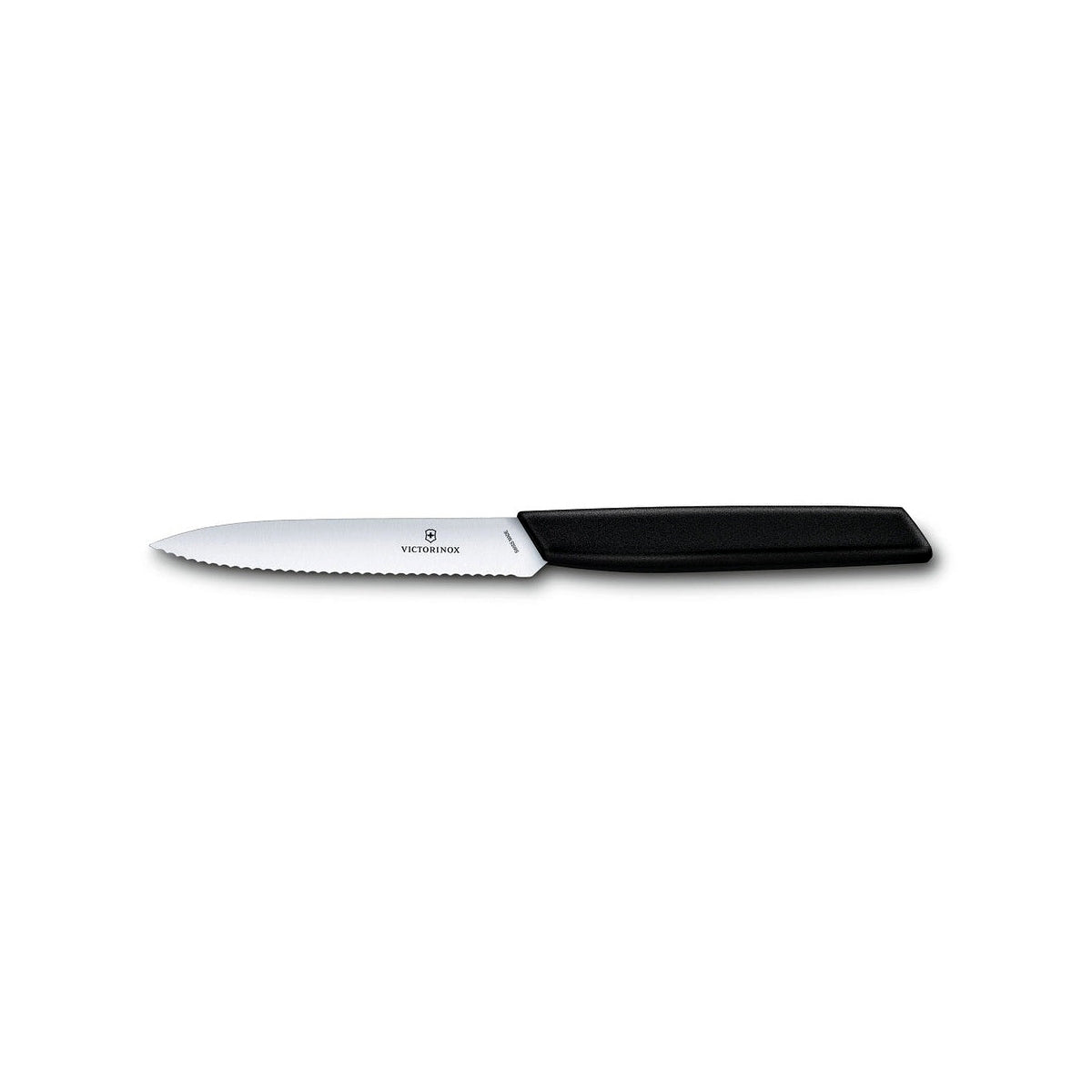 Victorinox Swiss Modern vrúbkovaný nôž na zeleninu 10 cm, black, 6.9003.10W