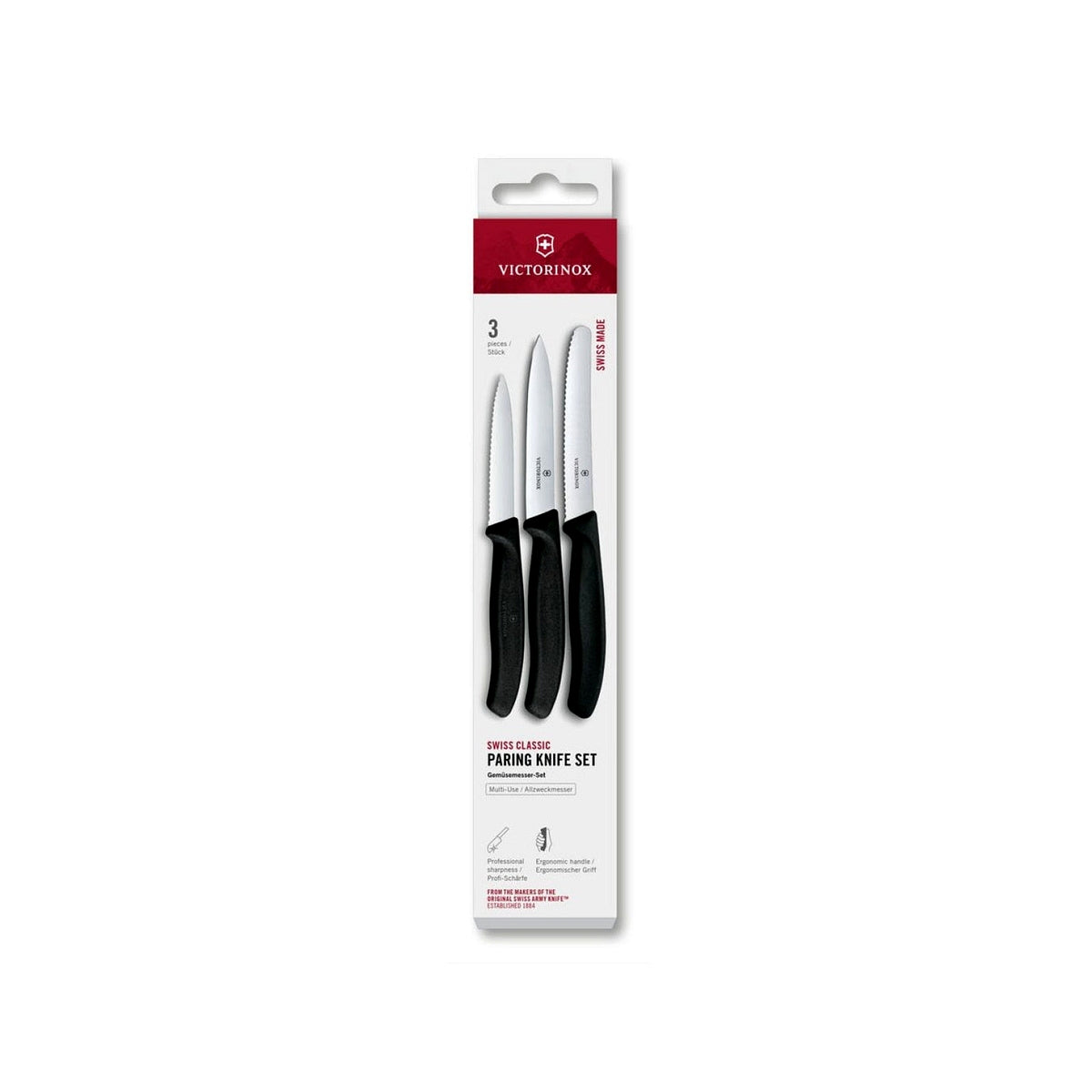 Victorinox Swiss Classic sada kuchynských nožov 3 ks, black, 6.7113.34