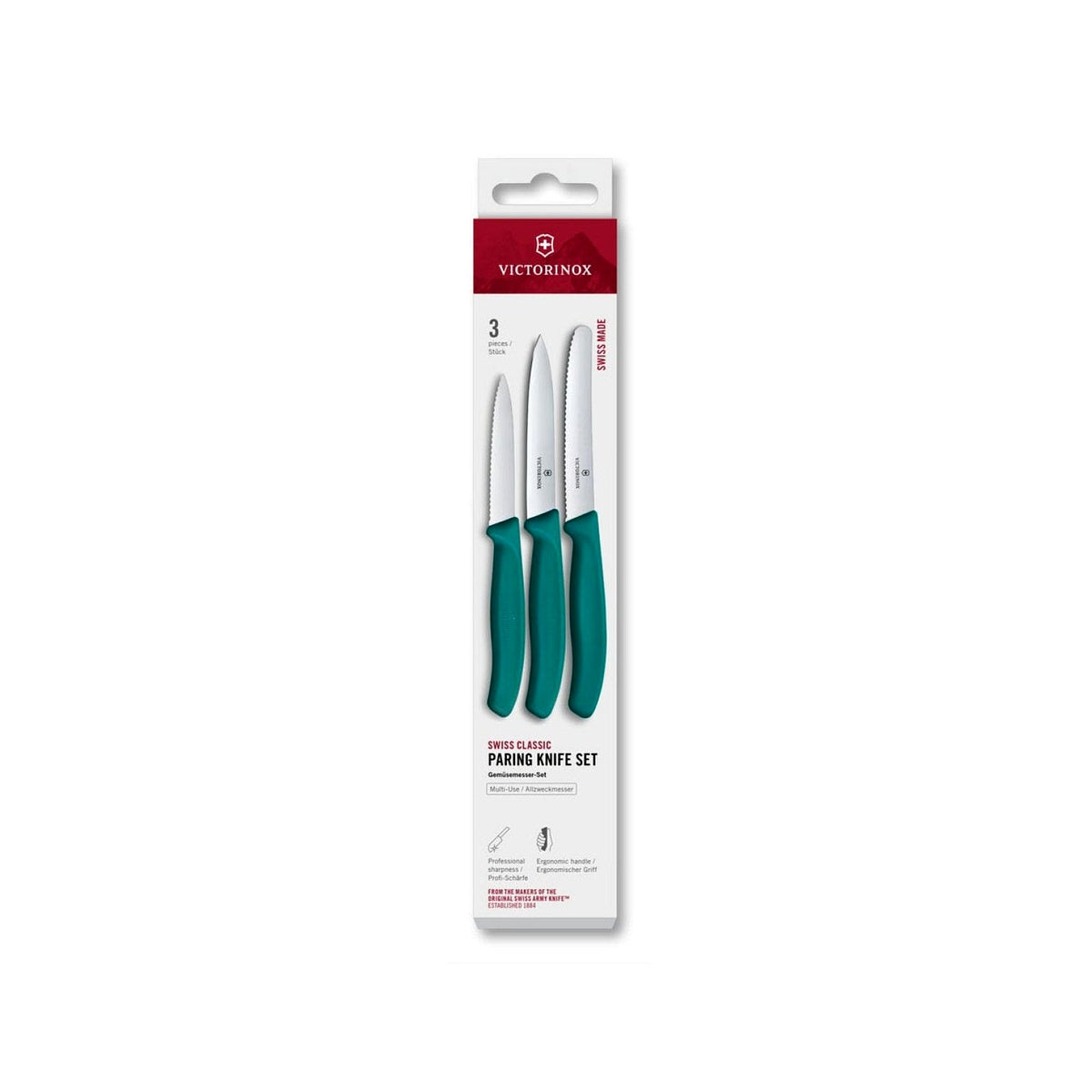 Victorinox Swiss Classic sada kuchynských nožov 3 ks, kale green, 6.7114.34C1