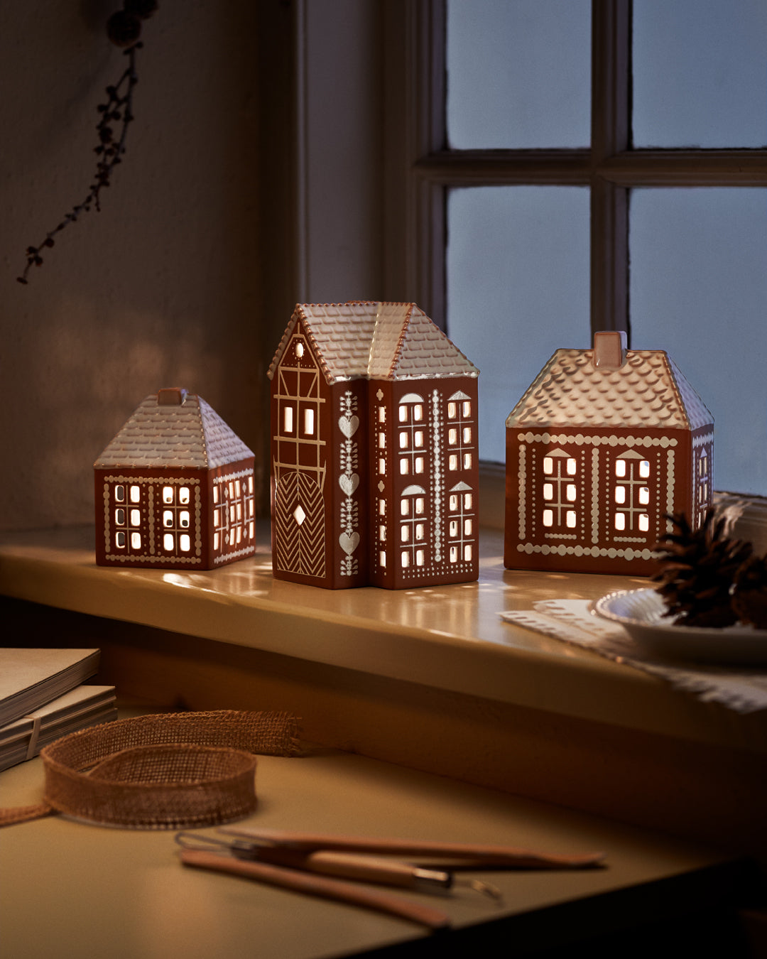 Kähler Gingerbread keramický svietnik 12 cm, 693524