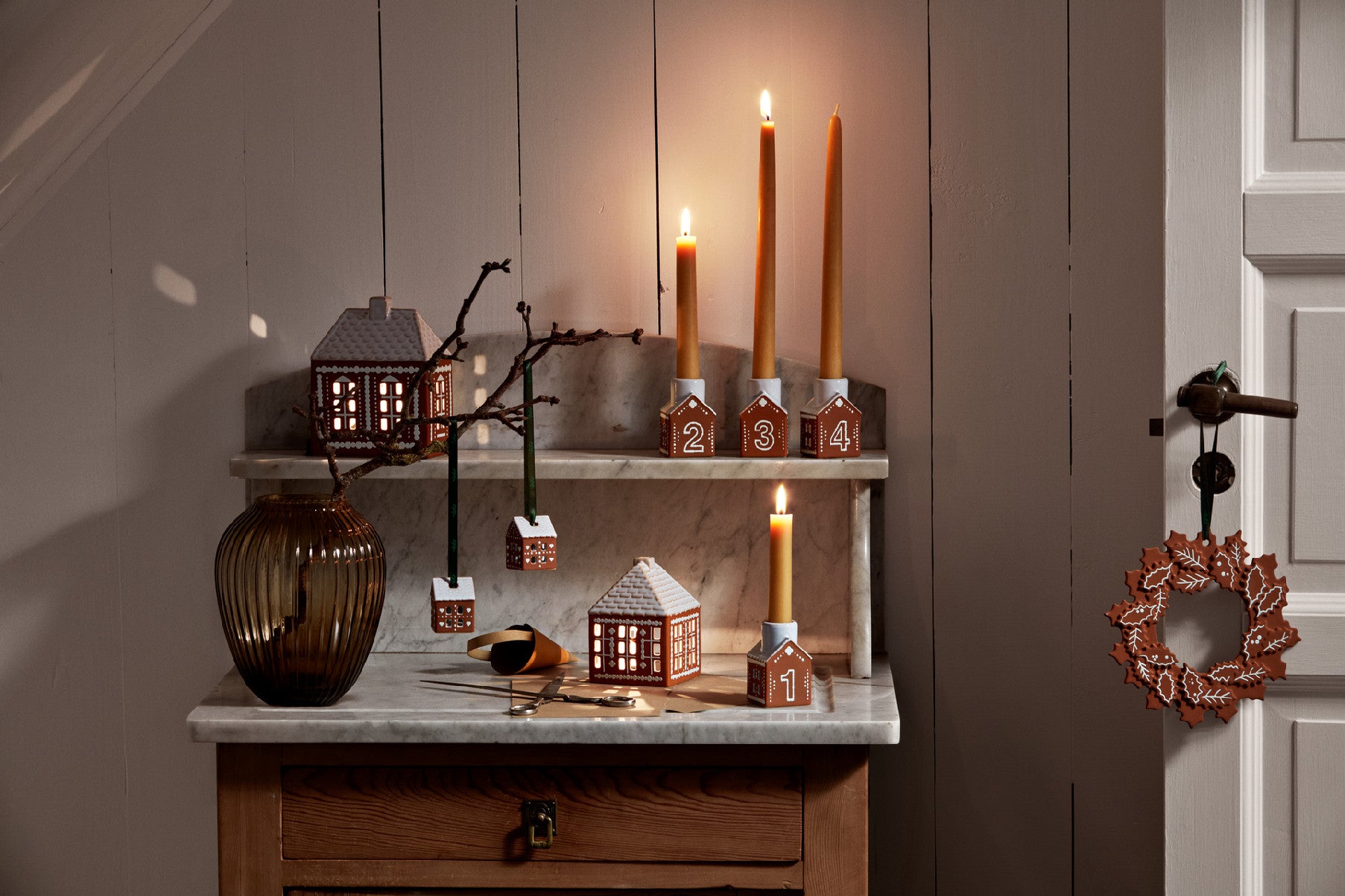 Kähler Gingerbread keramický svietnik 12 cm, 693524