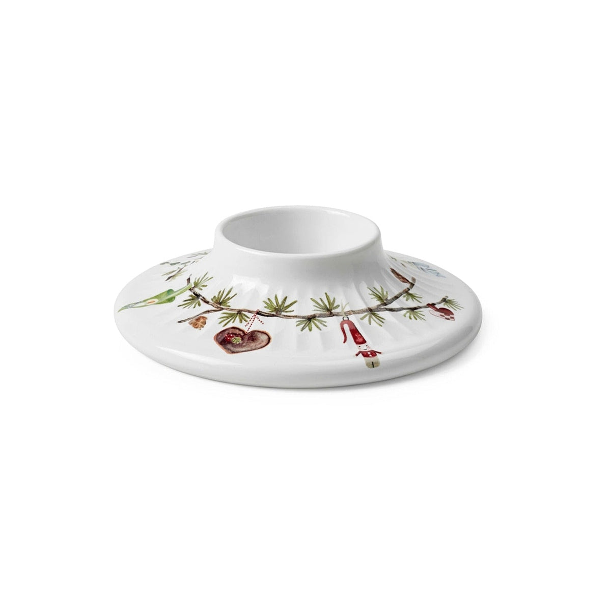 Kähler Hammershøi Christmas porcelain candlestick 13 cm, white, 693271