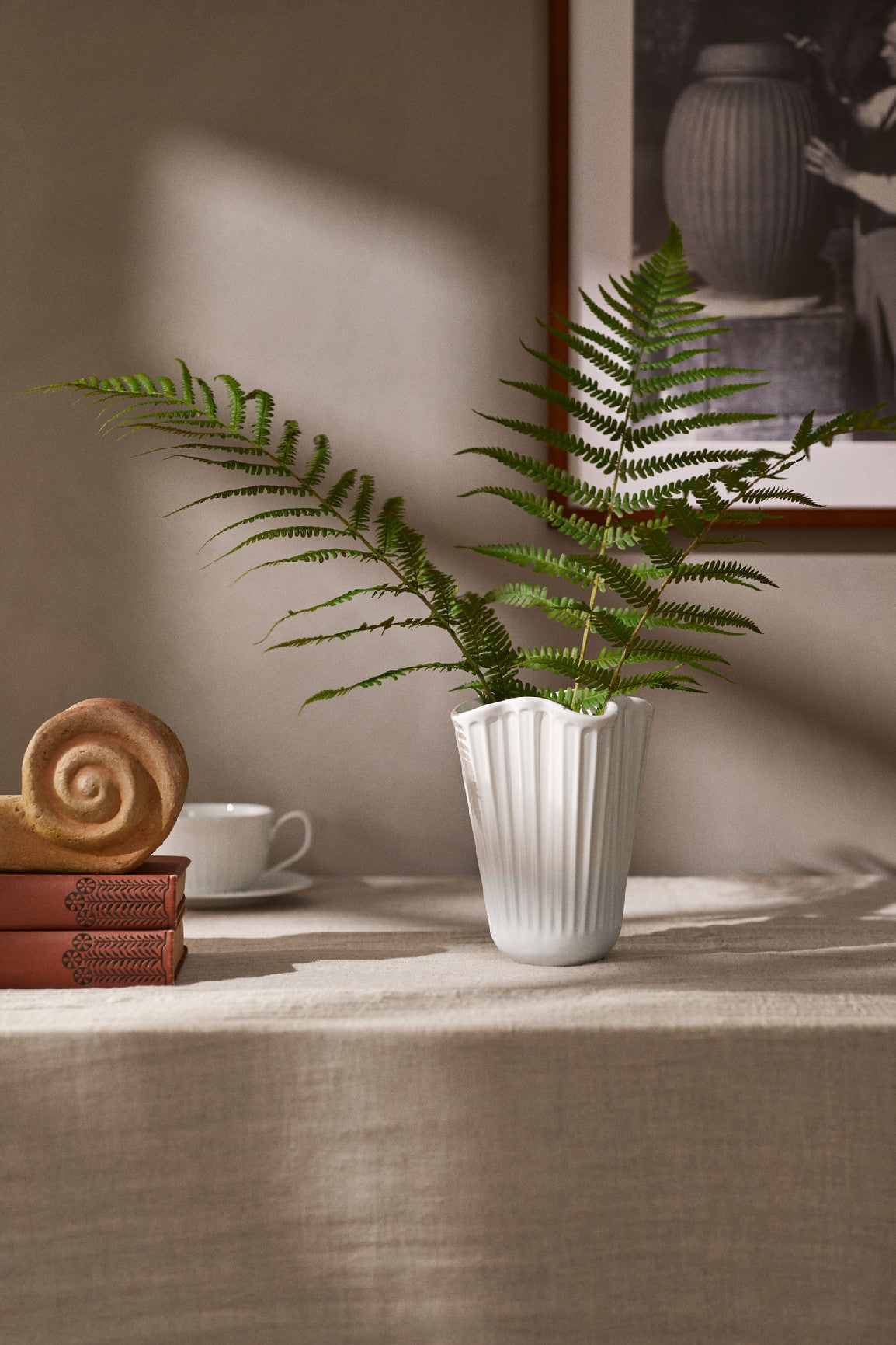 Kähler Hammershoi Unfold keramická váza 16,5 cm, white, 693287