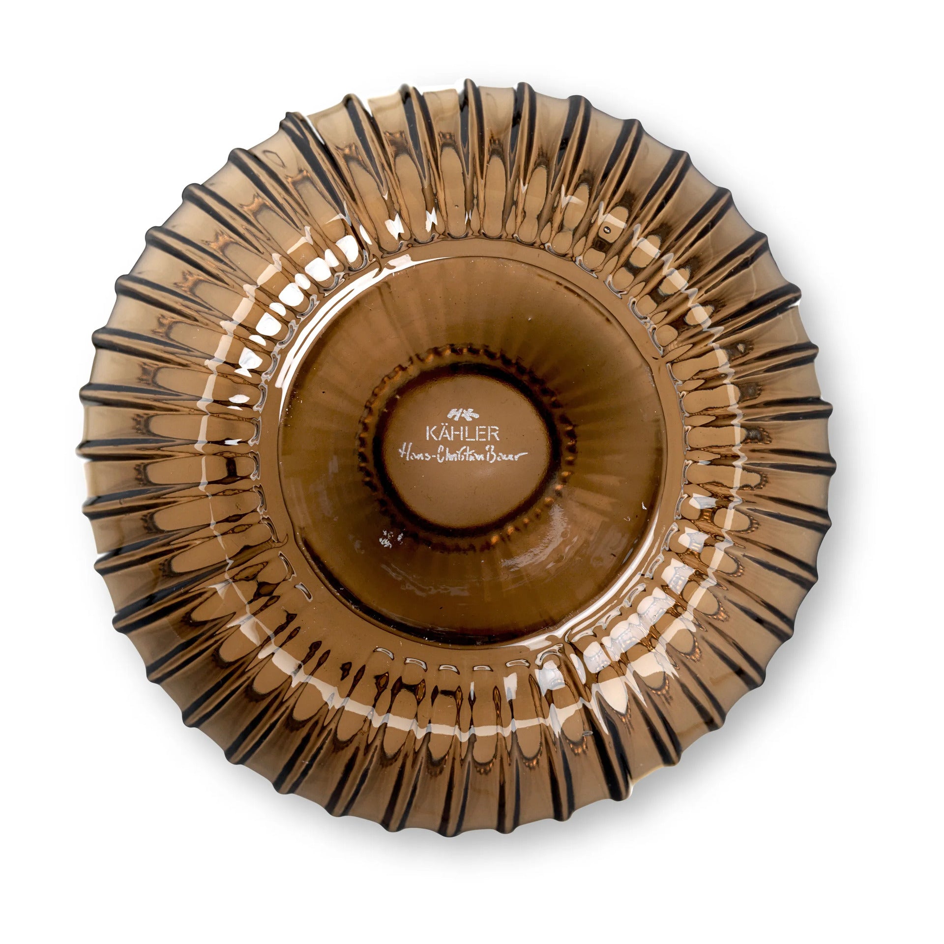 Kähler Hammershøi glass vase 18.5 cm, walnut, 693188