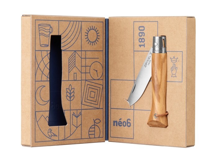 Opinel néo6 Olive Wood zavírací nůž 7 cm, 002504