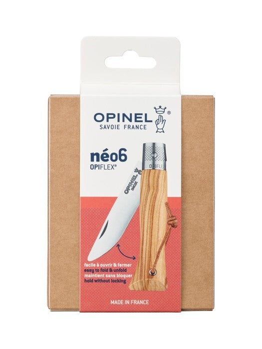 Opinel néo6 Olive Wood zavírací nůž 7 cm, 002504