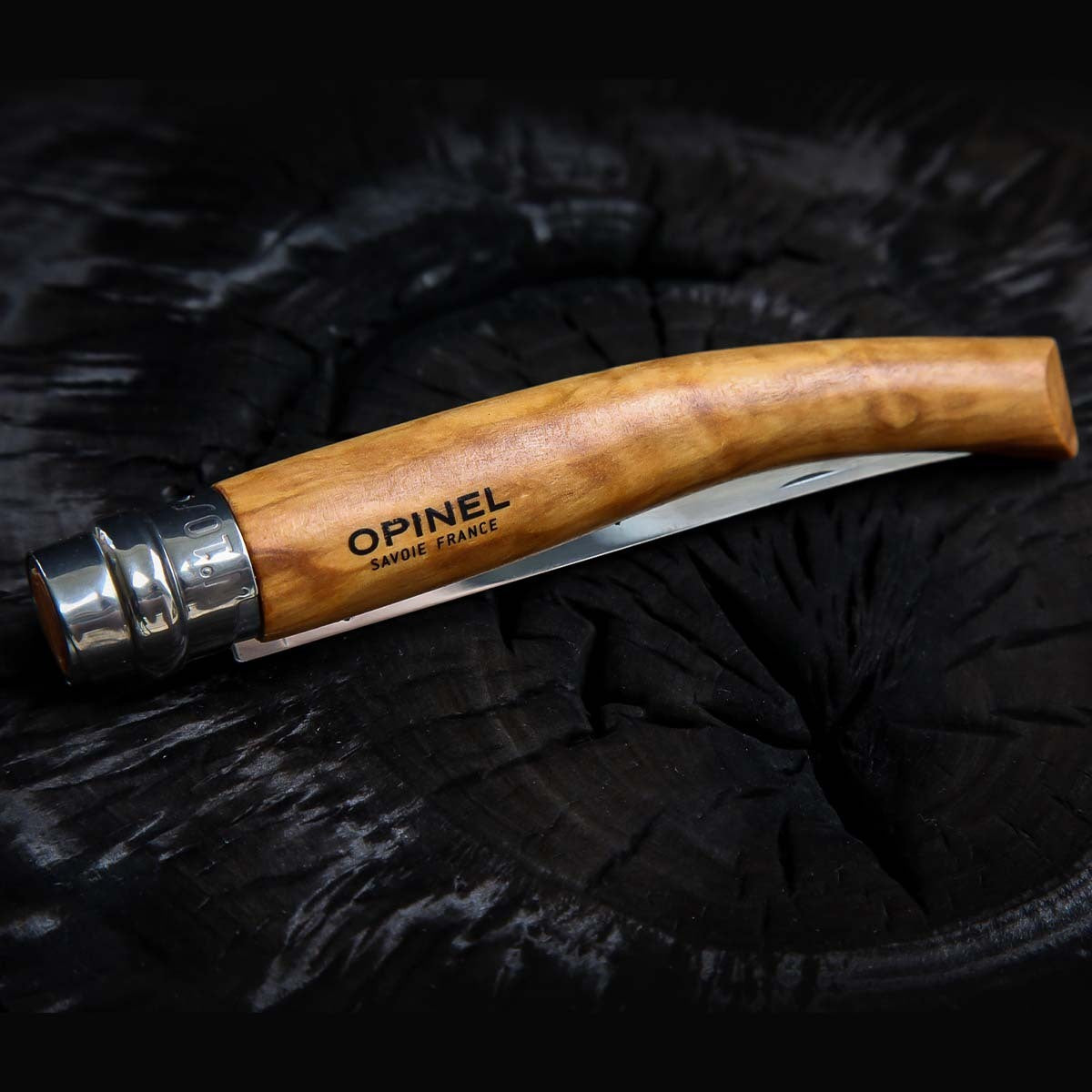 Darčekové balenie noža Opinel Slim Olive N°10 s puzdrom, 001090