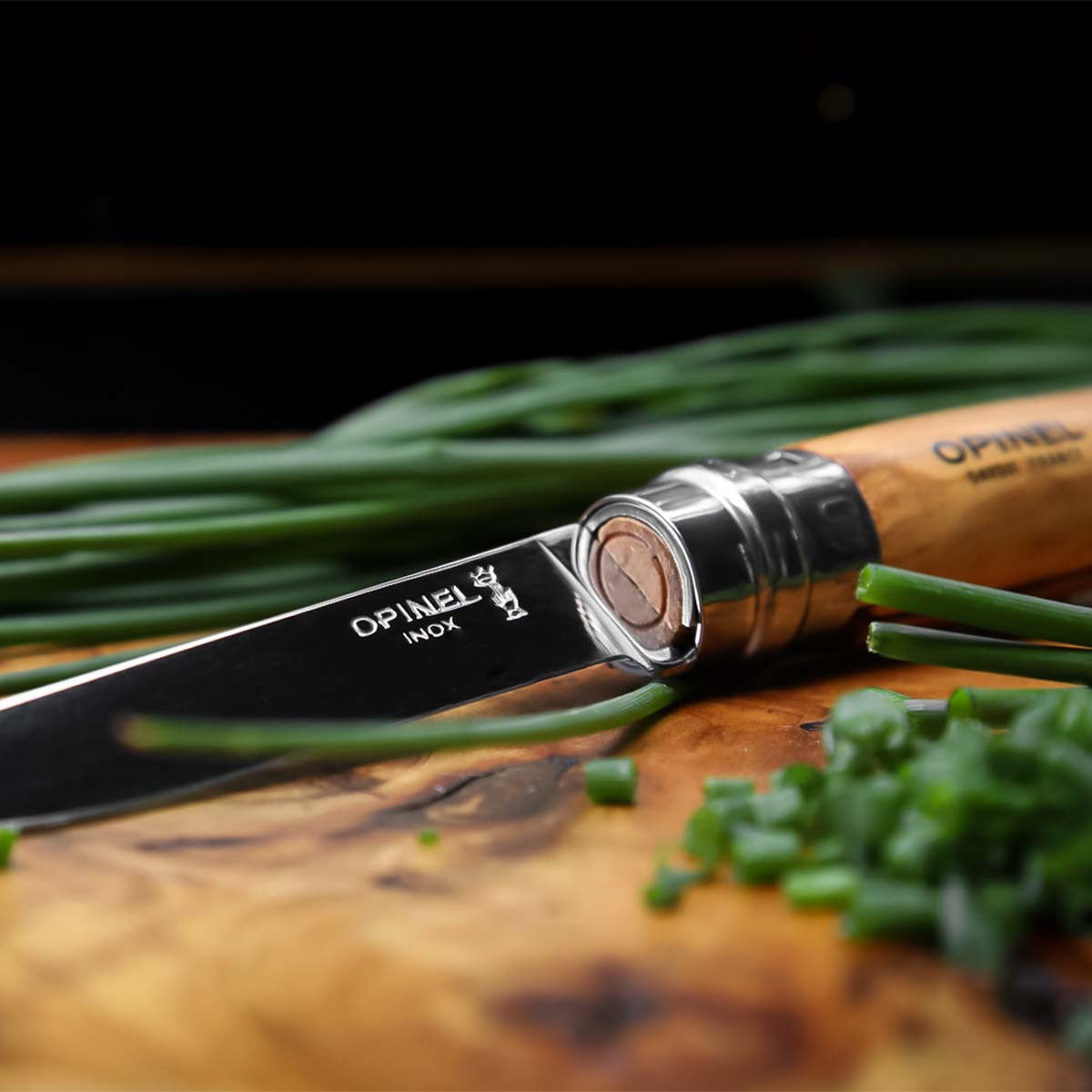 Darčekové balenie noža Opinel Slim Olive N°10 s puzdrom, 001090