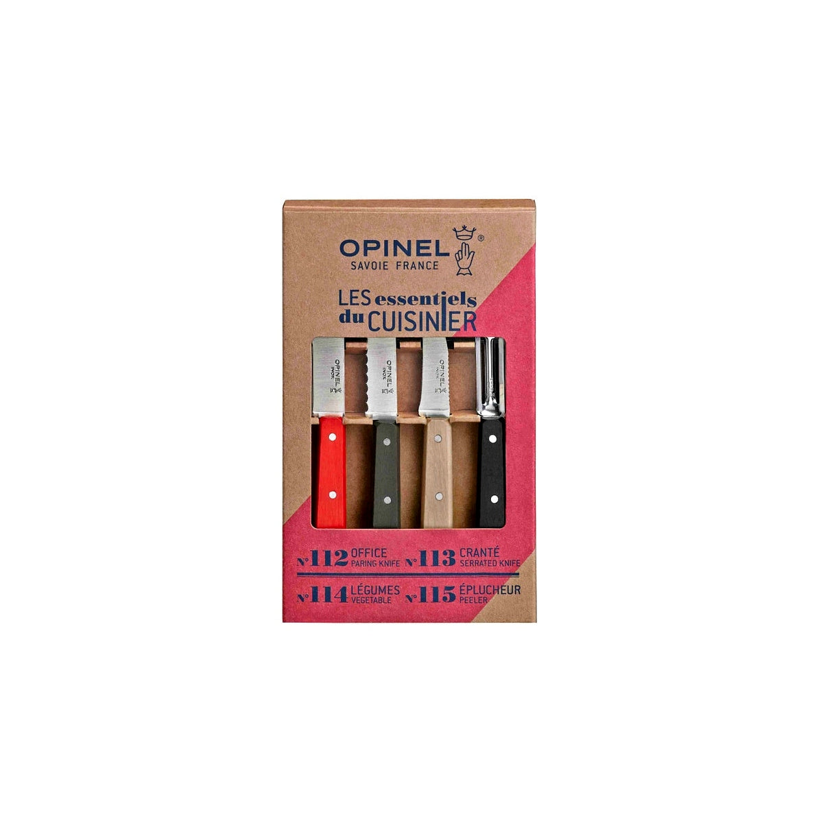 Opinel Les Essentiels Loft knife and scraper set 4 pcs, 001626