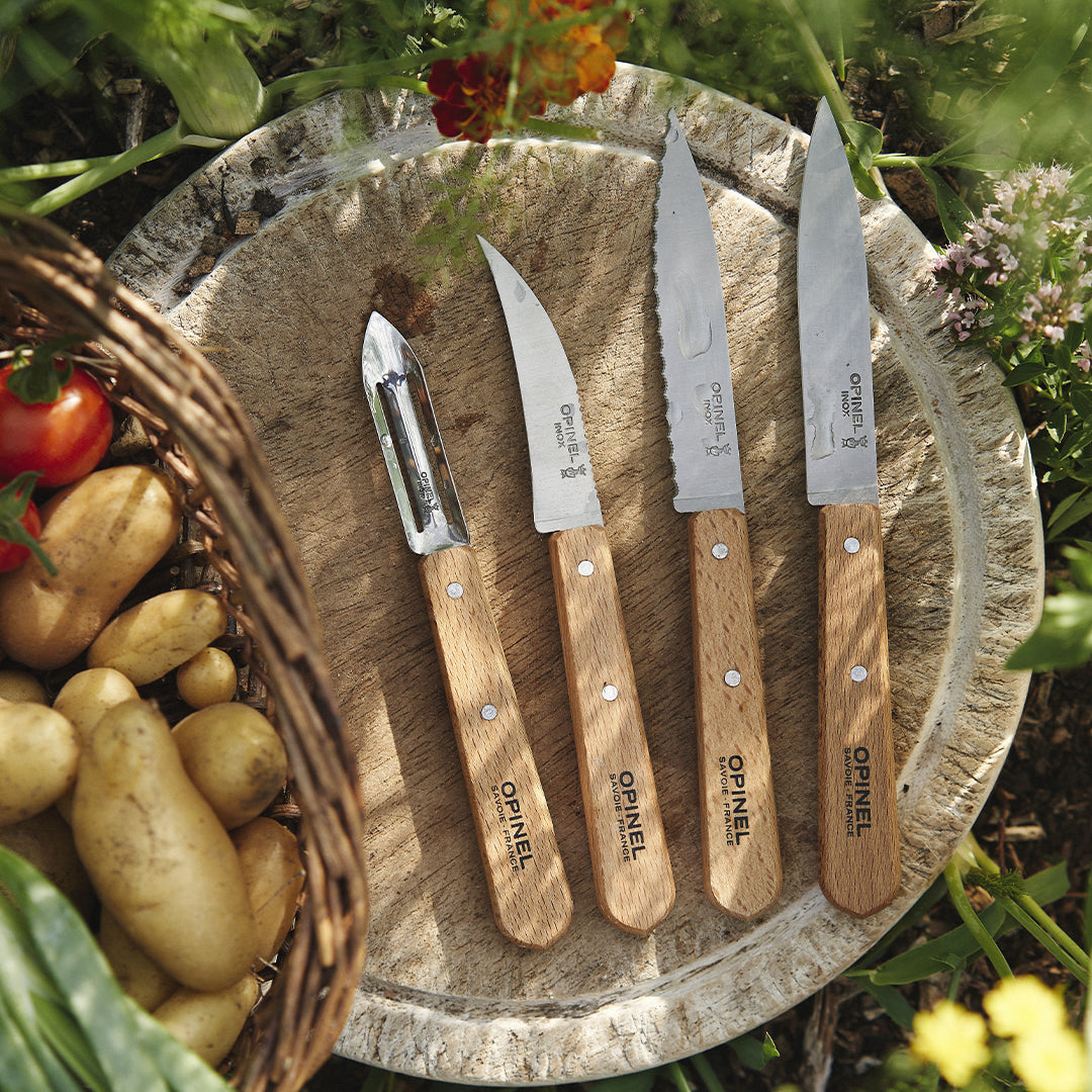 Opinel Les Essentiels N°113 vroubkovaný nůž na krájení 10 cm, přírodní, 001918