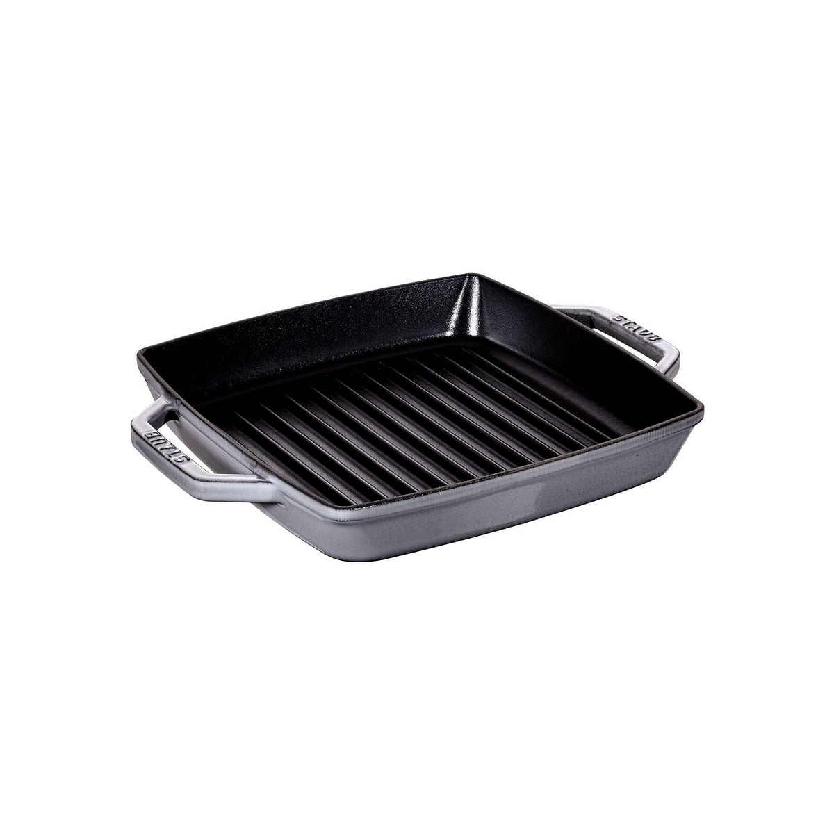 Staub litinová grilovací pánev se dvěma úchyty 23x23 cm, grafitově šedá, 12012318