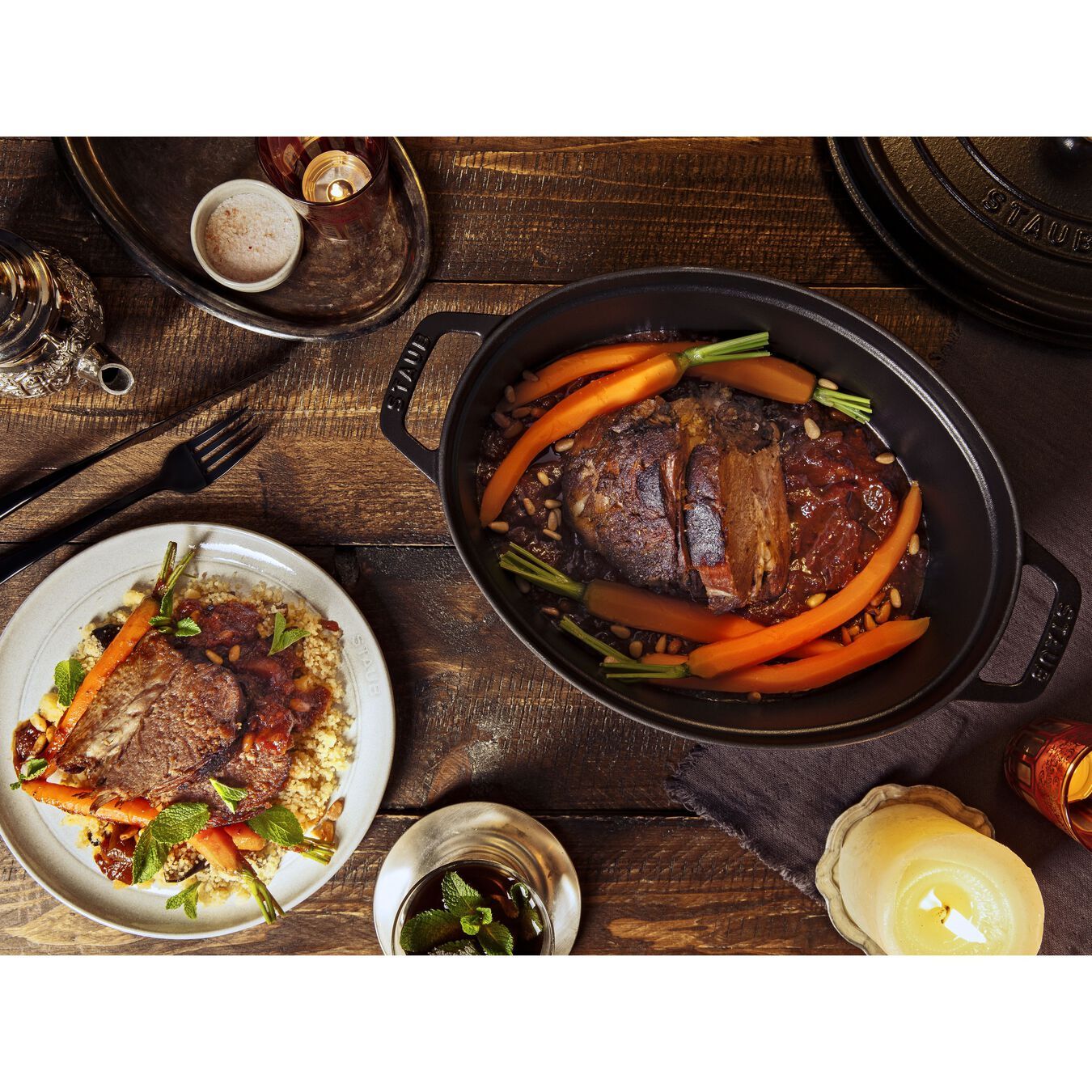 STAUB Oválny hrniec, čierny, 33 cm/6,5 l