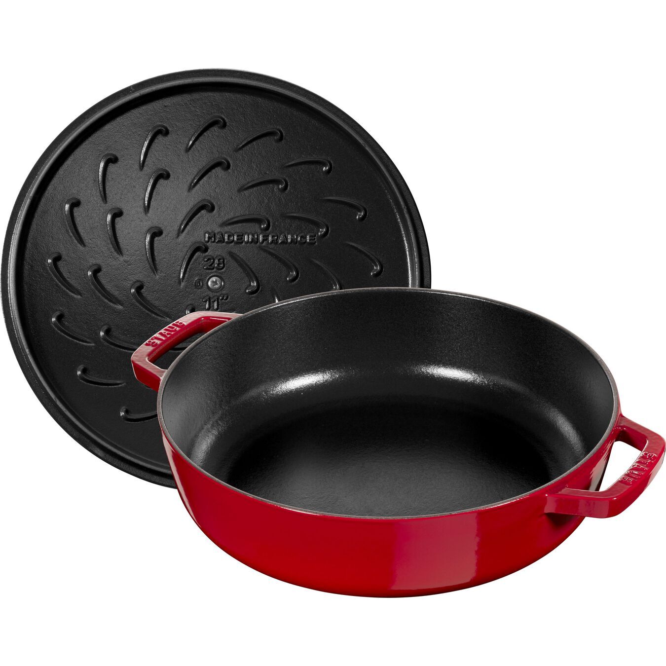 Staub Chistera kastrol s poklicí 28 cm/3,7 l višňová, 12612806