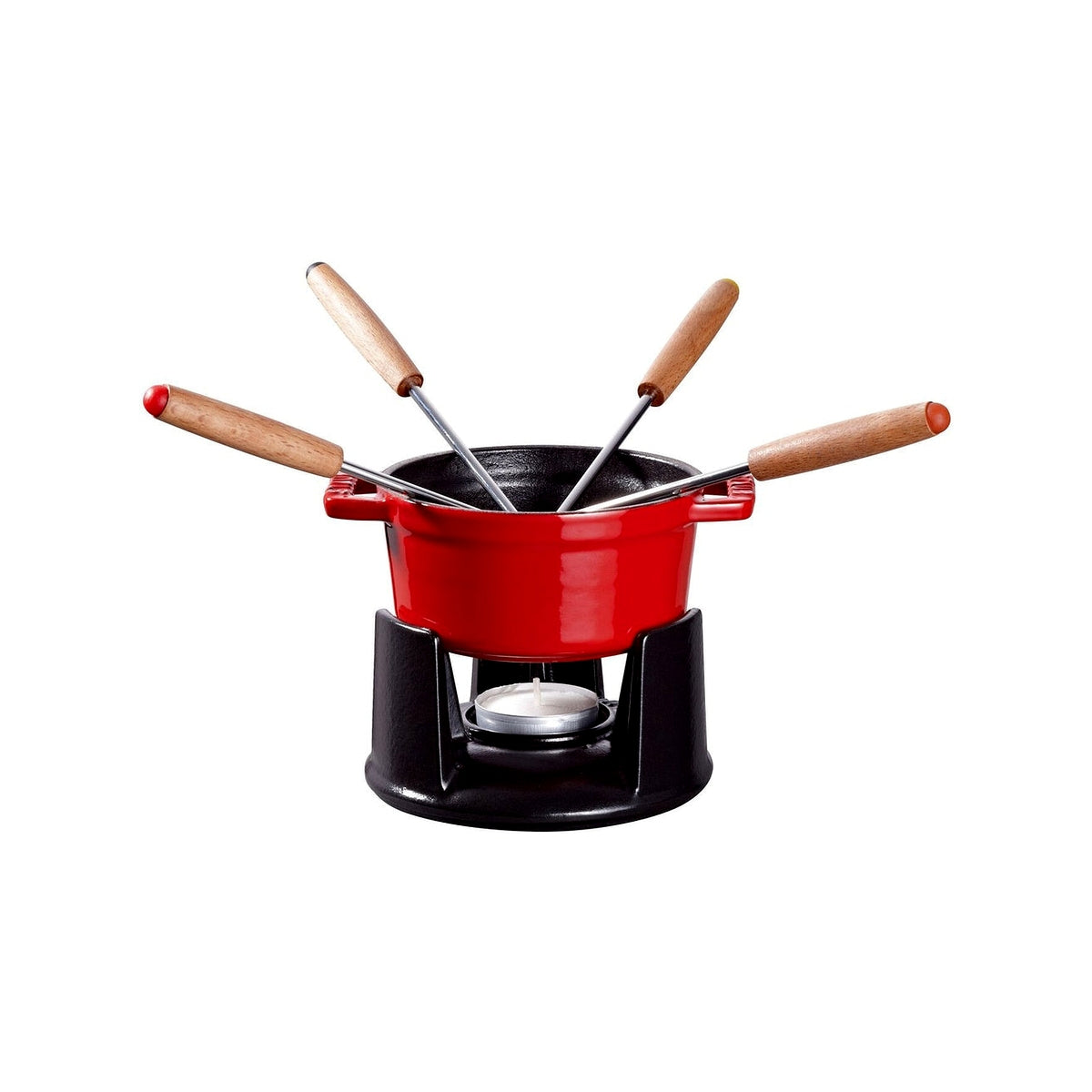 Staub mini fondue set, 4 vidličky 10 cm/0,25 l čerešňa, 1400406