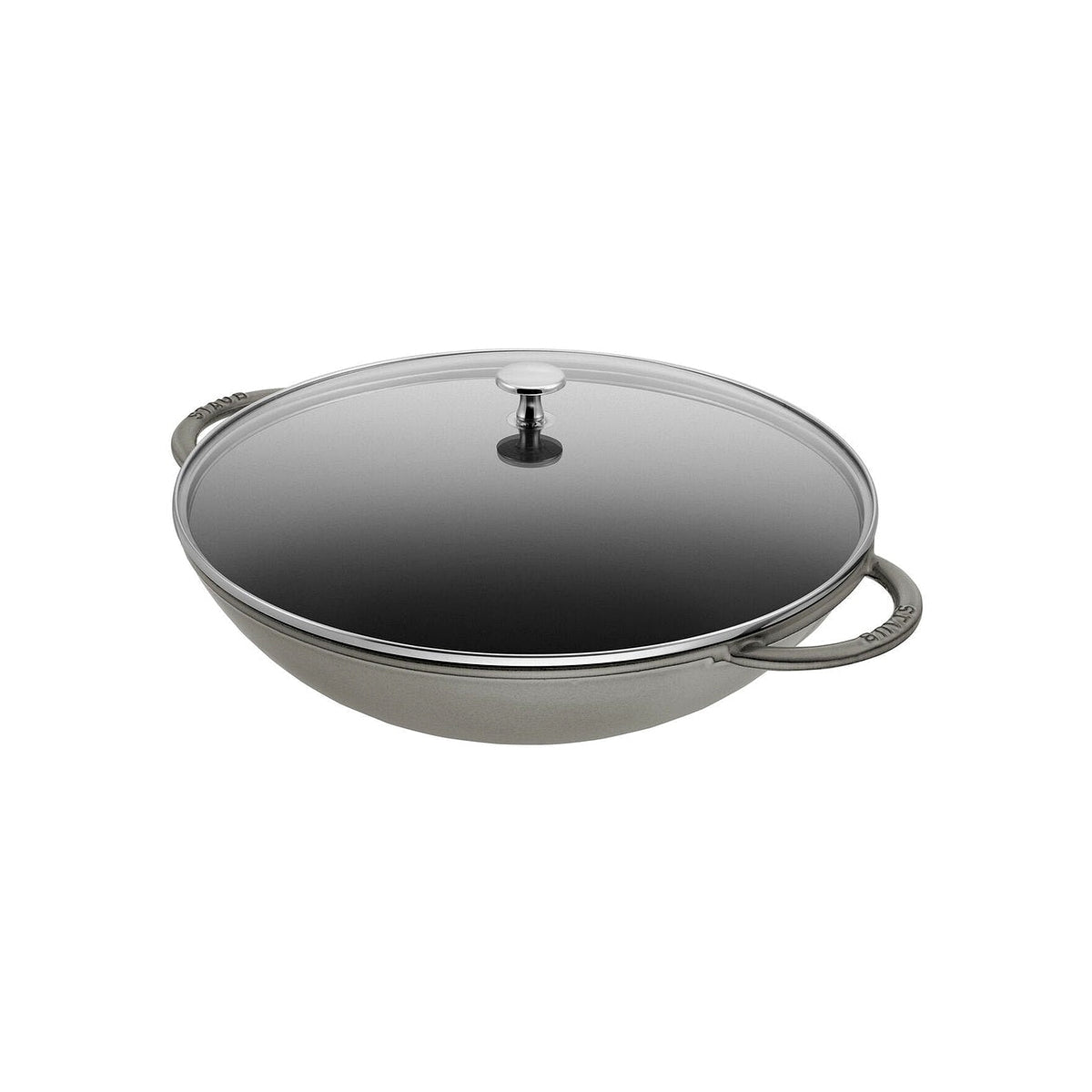 Staub Wok so sklenenou pokrievkou 37 cm, grafitovo sivá, 1313918