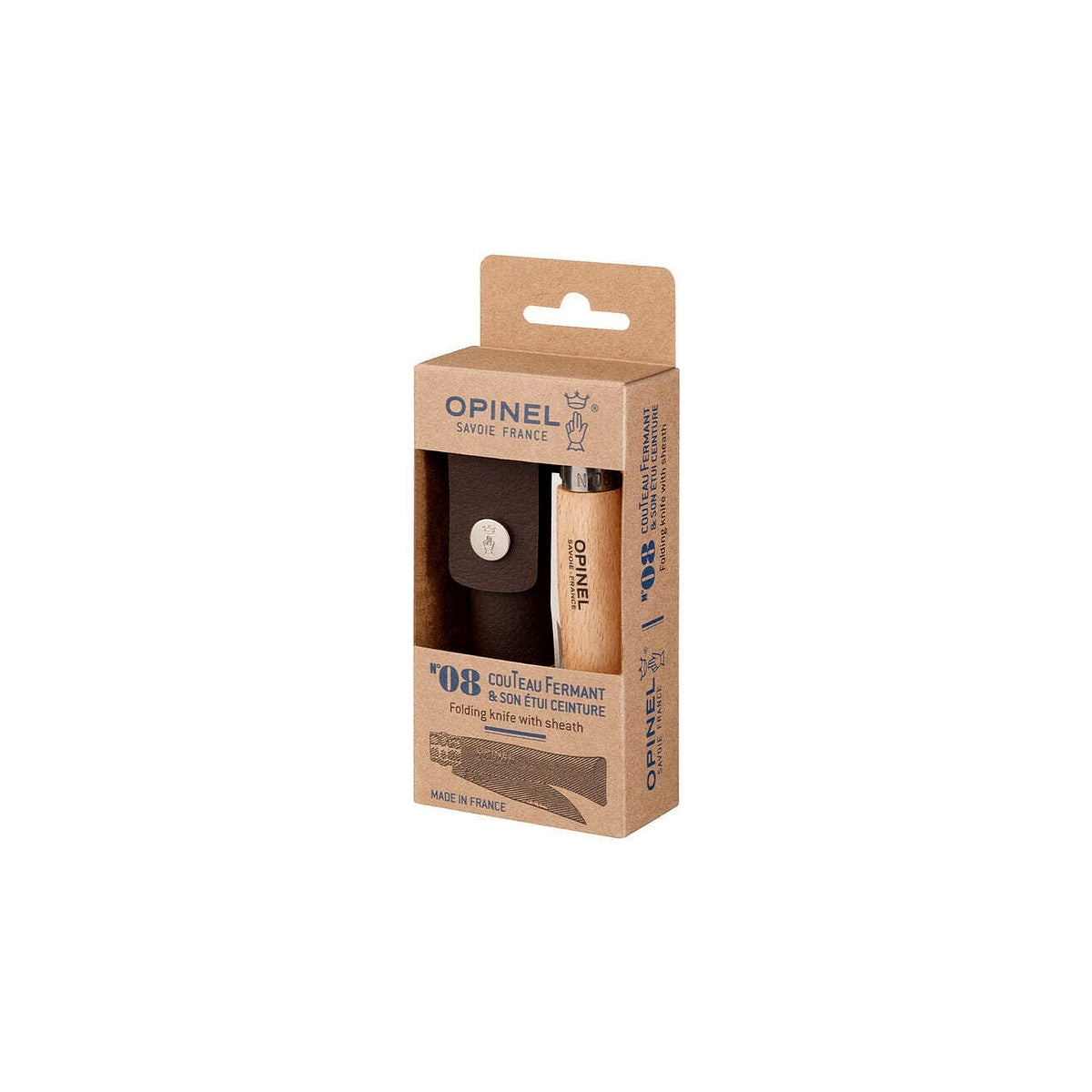 Darčekové balenie noža Opinel Inox N°08 s puzdrom, 001089