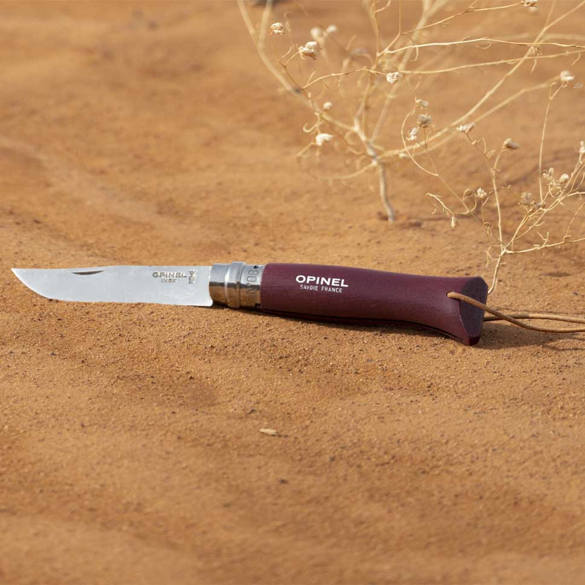 Skladací nôž Opinel Colorama N°08 8,5 cm, vínovo červená, 002213