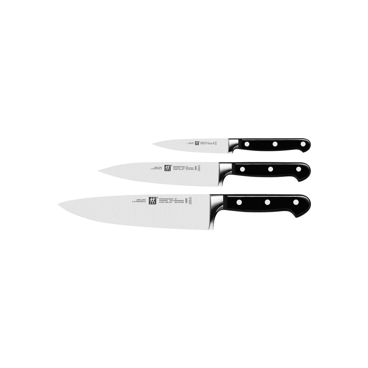 Zwilling Professional "S" sada 3 nožů, kuchařský, plátkovací a špikovací, 35602-000