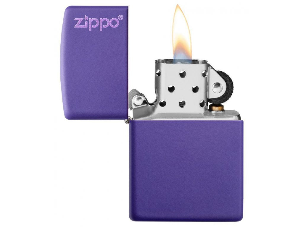 Zippo 26097 Purple Matte Zippo Logo