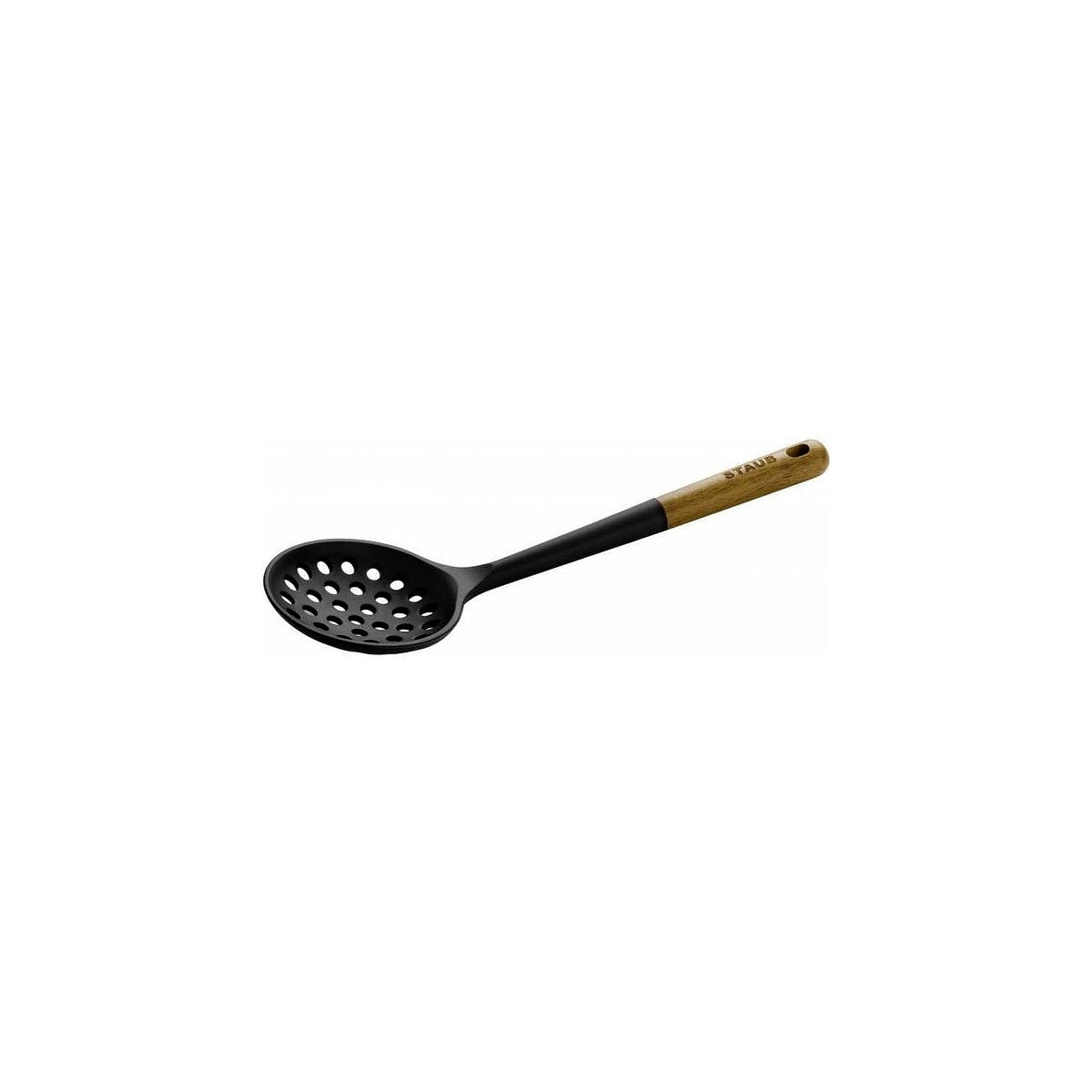 Staub perforated silicone ladle, with wooden handle, 31 cm, 40503-100
