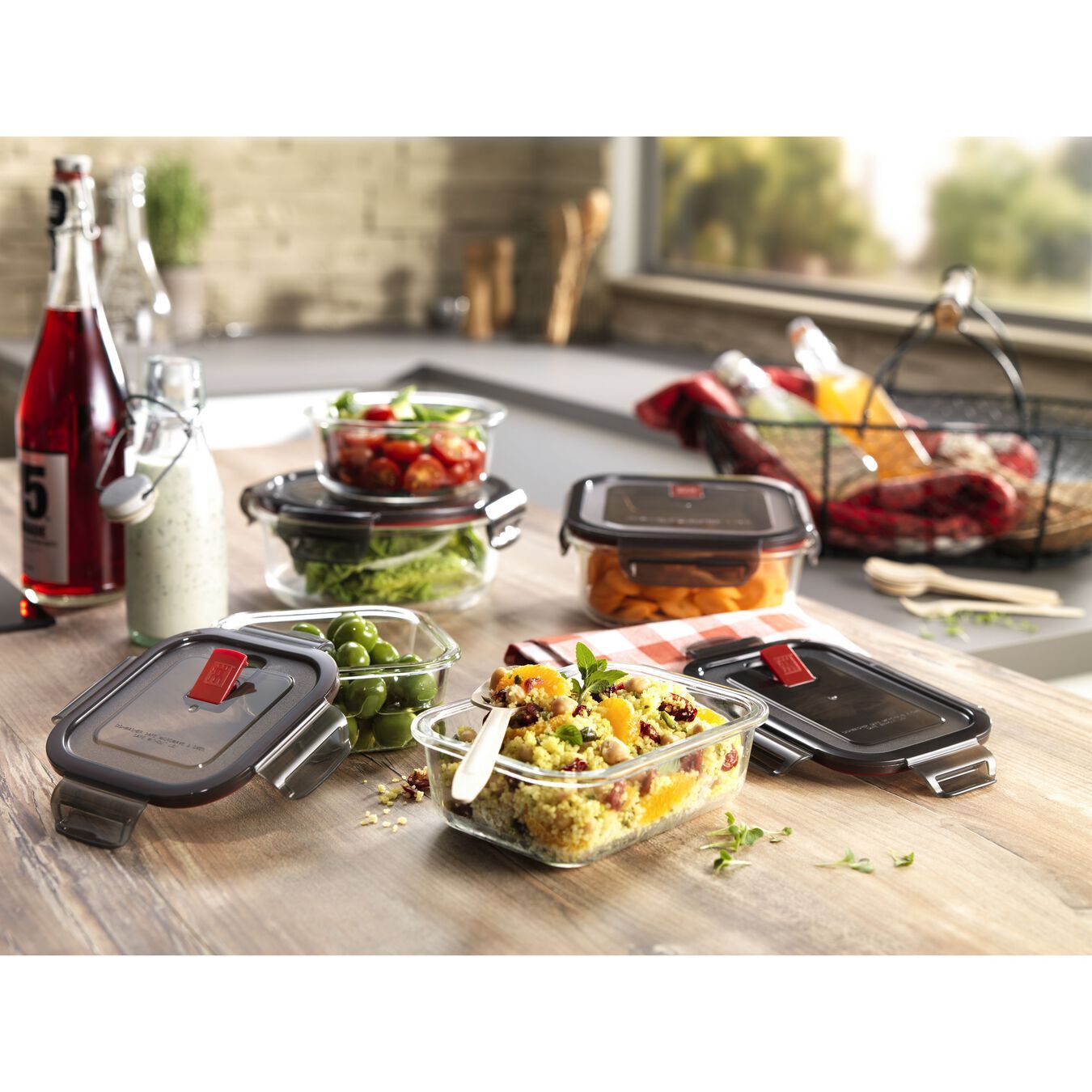 Zwilling Gusto sklenená dóza na potraviny, štvorcová, 1,1 l, 39506-006