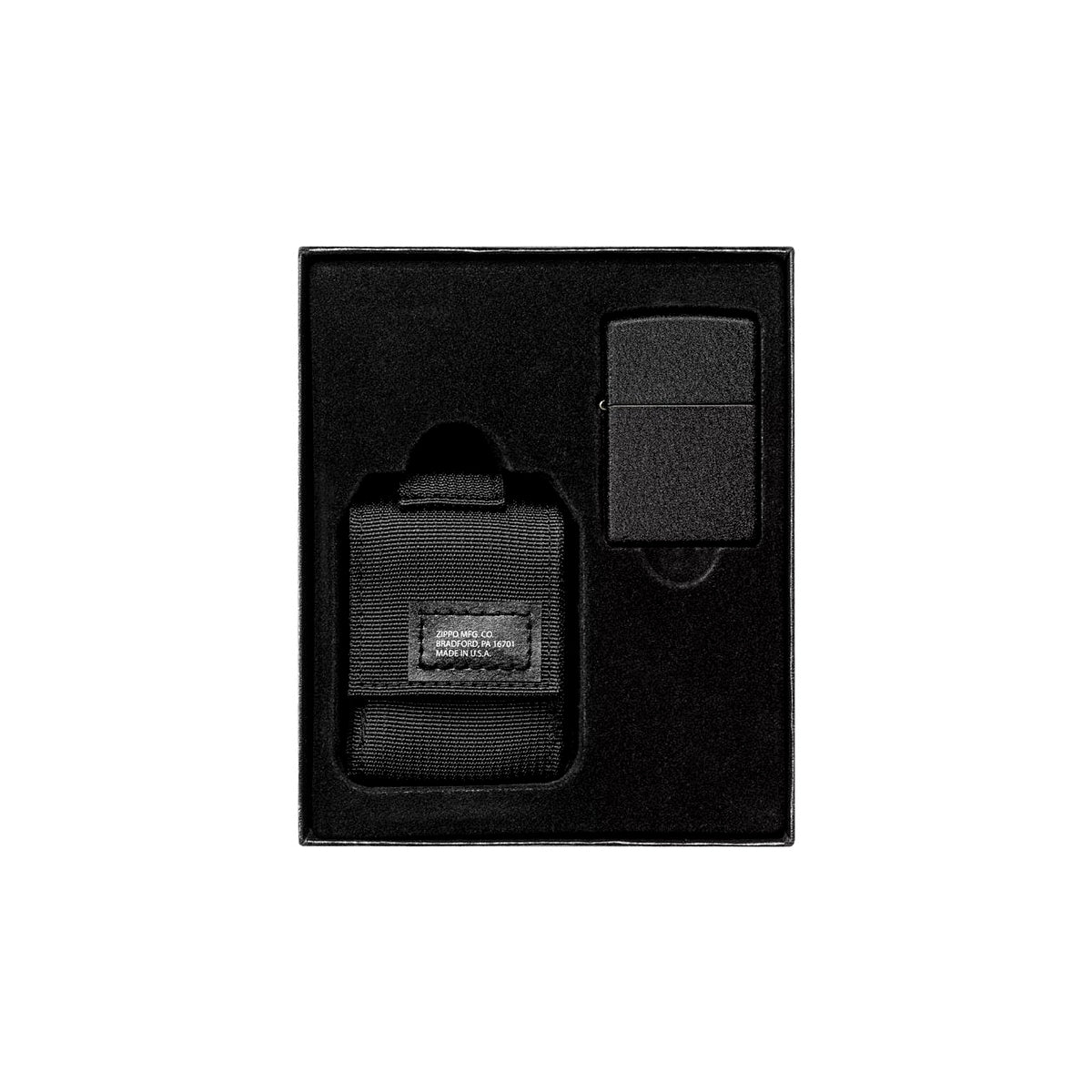 Zippo 30058 Sada Taktické Pouzdro + Zippo Zapalovač 26075 Black Crackle™