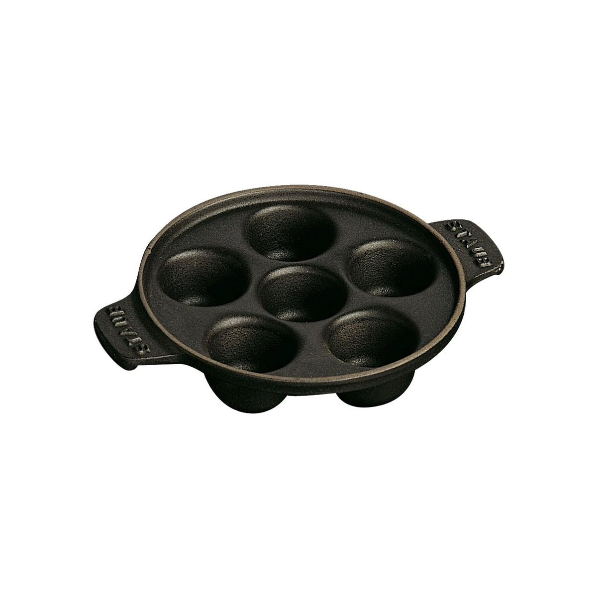 Staub Liatinový tanier na šneky (6ks) 14 cm, čierny, 1301523