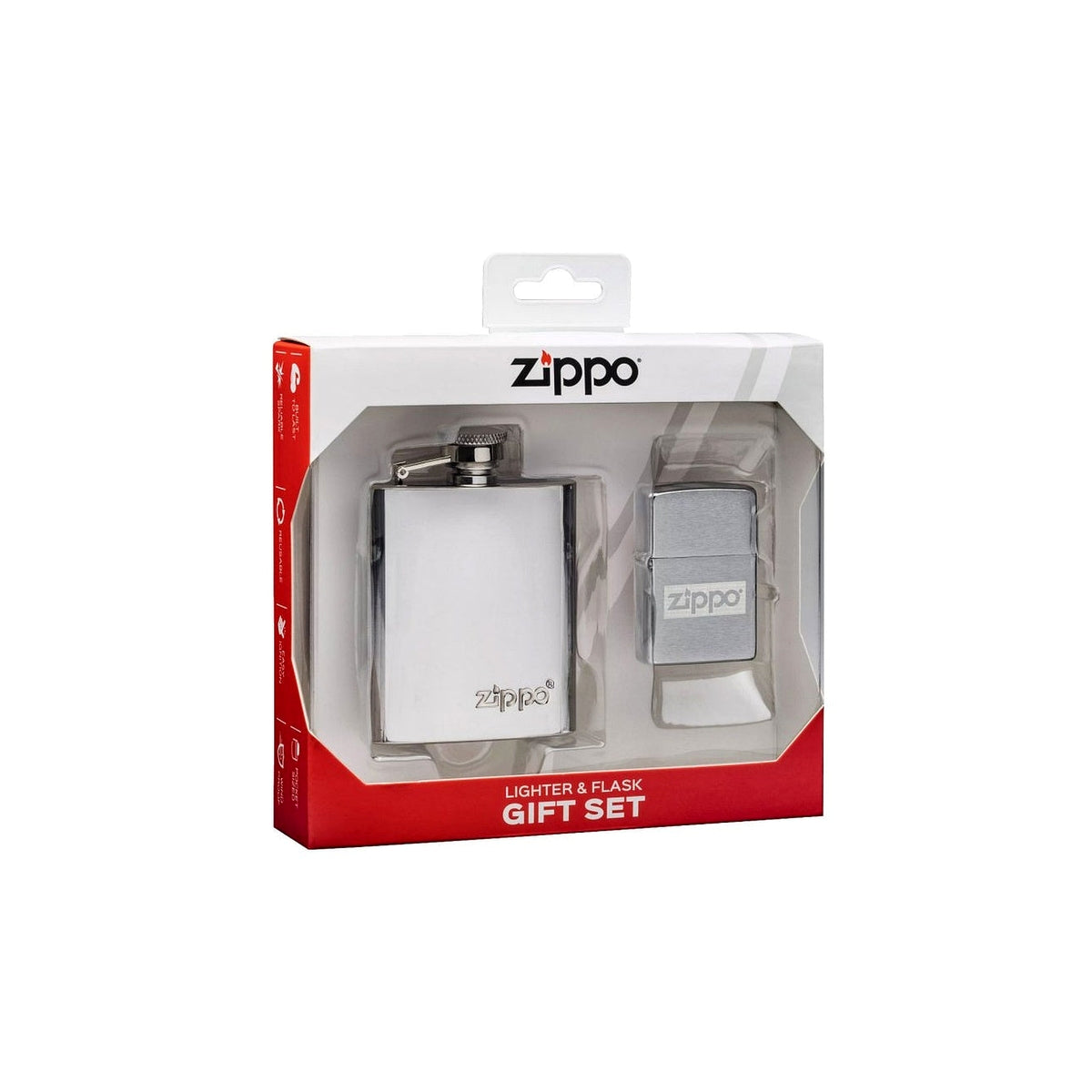 30062 Set of Flasks & Zippo Lighter