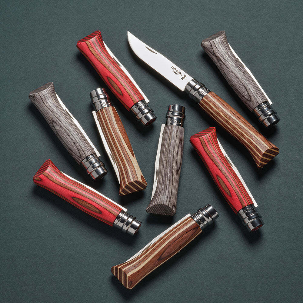 Opinel Laminovaná breza N°08 Fínska breza 8,5 cm, hnedá, 002388