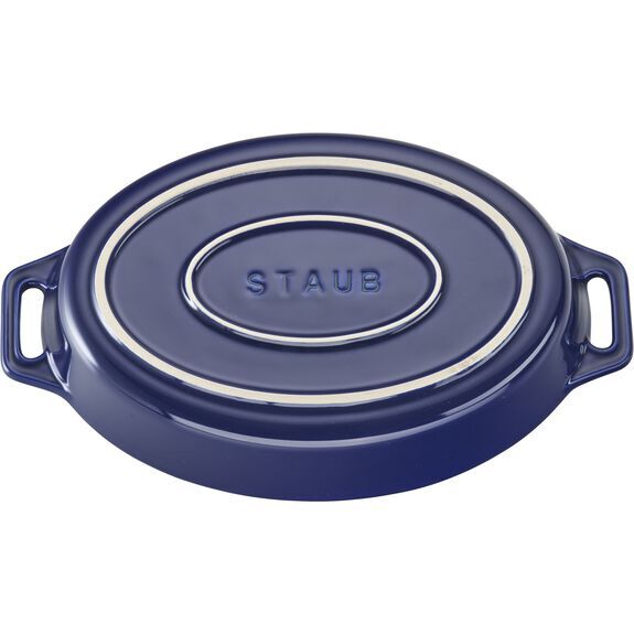 Staub keramická zapékací mísa oválná 23 cm/1,1 l tmavě modrá, 40511-157