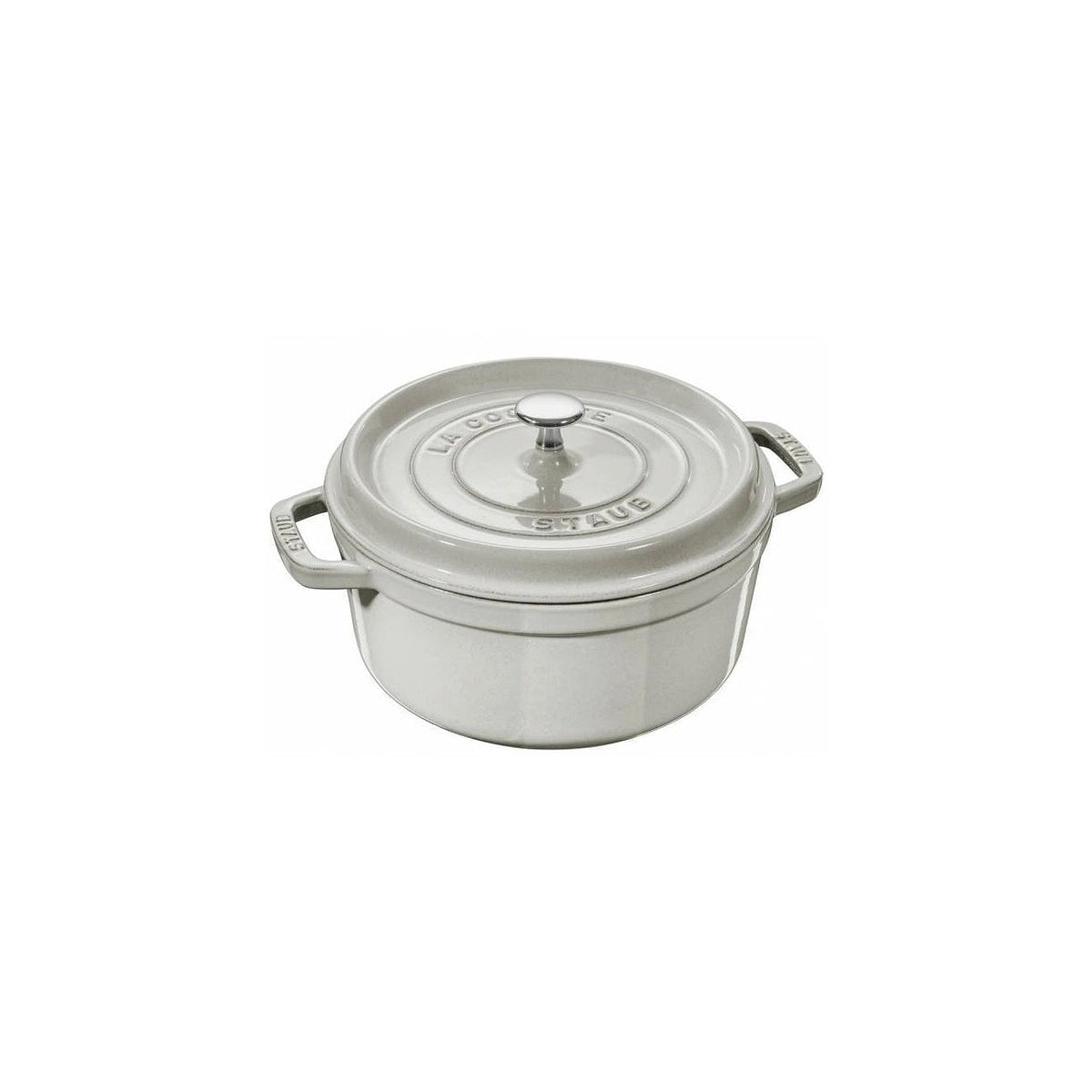 Staub Cocotte hrniec okrúhly 22 cm/2,6 l biela hľuzovka, 11022107