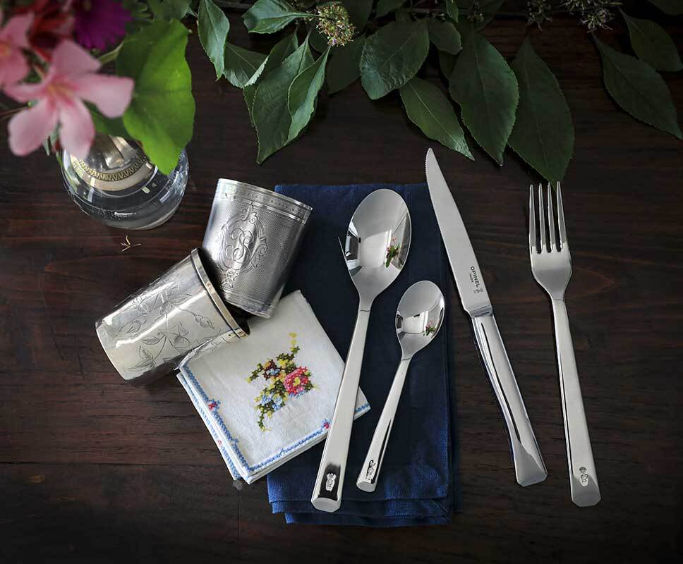 Opinel Perpétue sada 4 polievkových lyžíc, nerezová oceľ, 002450