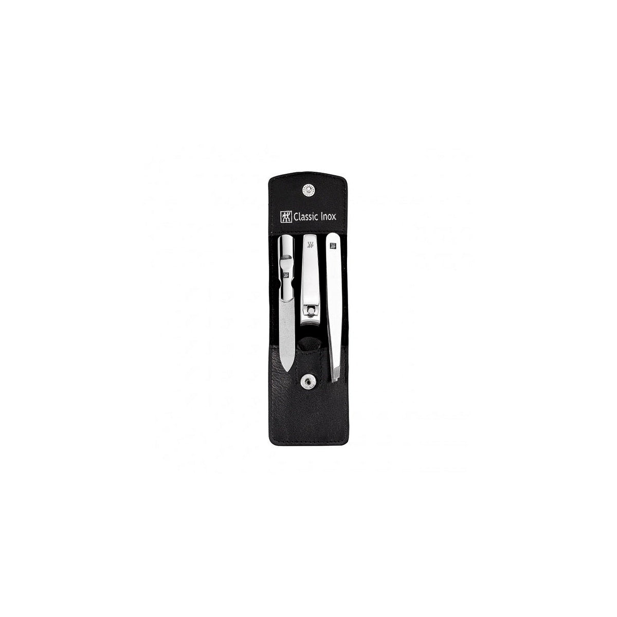 Manikúrová súprava Zwilling Classic Inox s nožnicami na nechty, čierna koža, 97435-004
