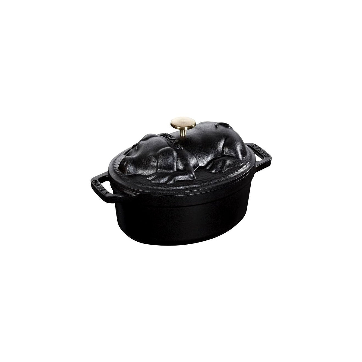Staub Cocotte hrniec v tvare prasaťa 17 cm/1 l čierny, 1121725
