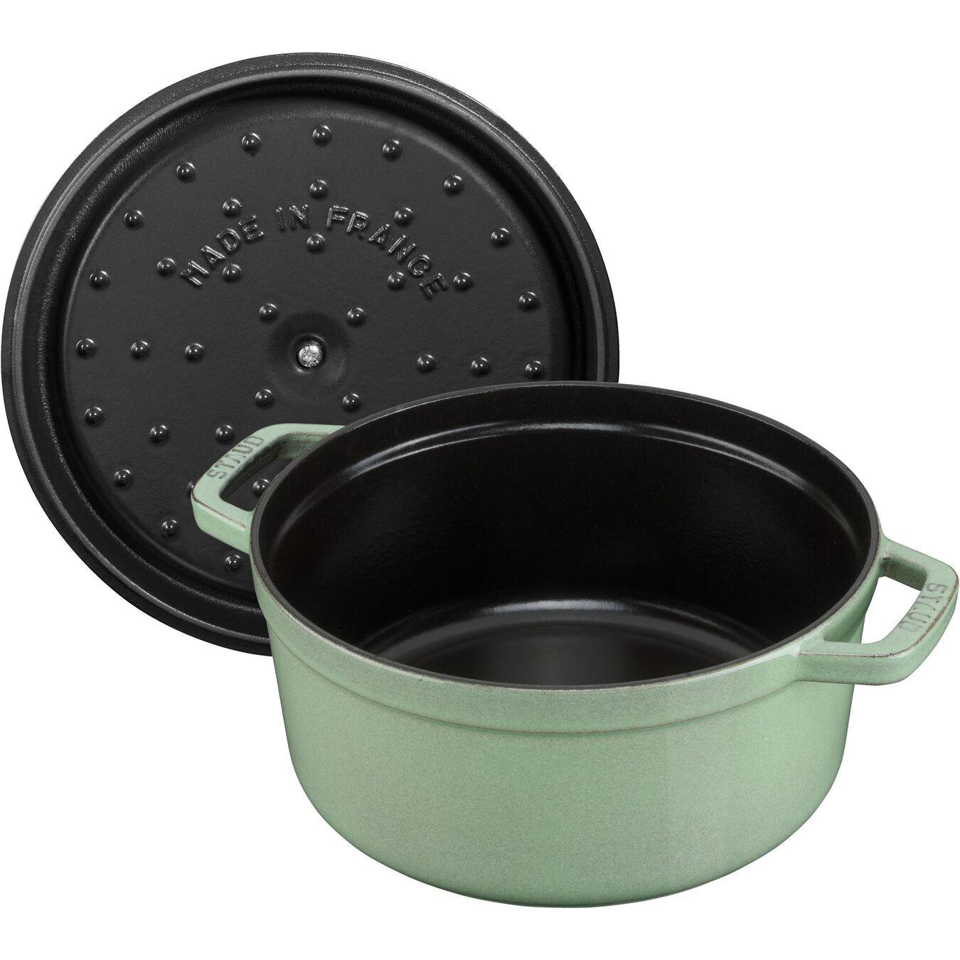 Staub Cocotte hrnec kulatý 22 cm/2,6 l šalvějově zelená, 11022115