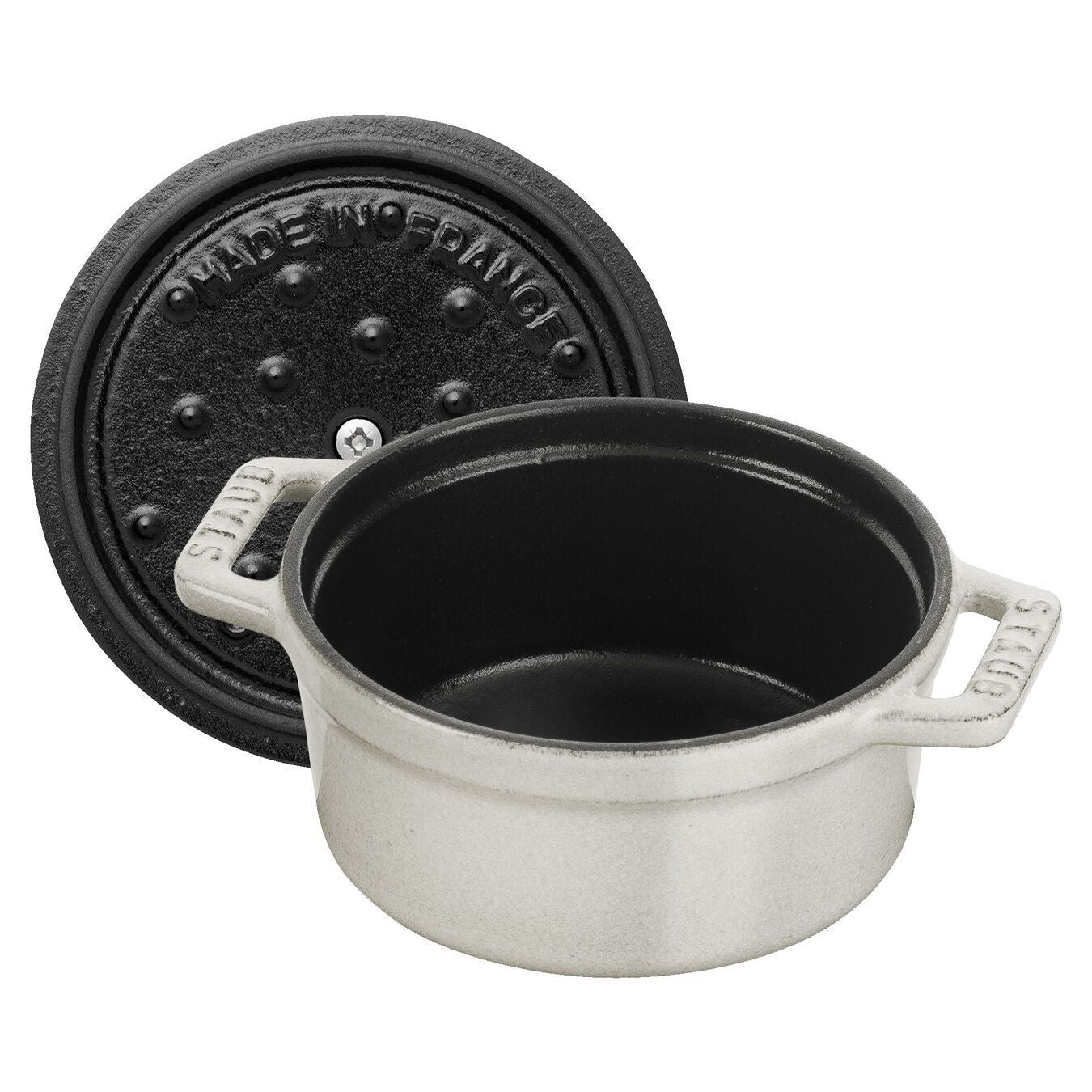 Staub Cocotte Mini hrniec okrúhly 10 cm/0,25 l, biela hľuzovka, 11010107