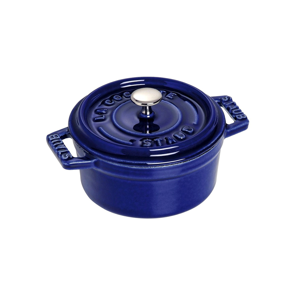 Staub Cocotte Mini hrniec okrúhly 10 cm/0,25 l tmavomodrý, 1101091