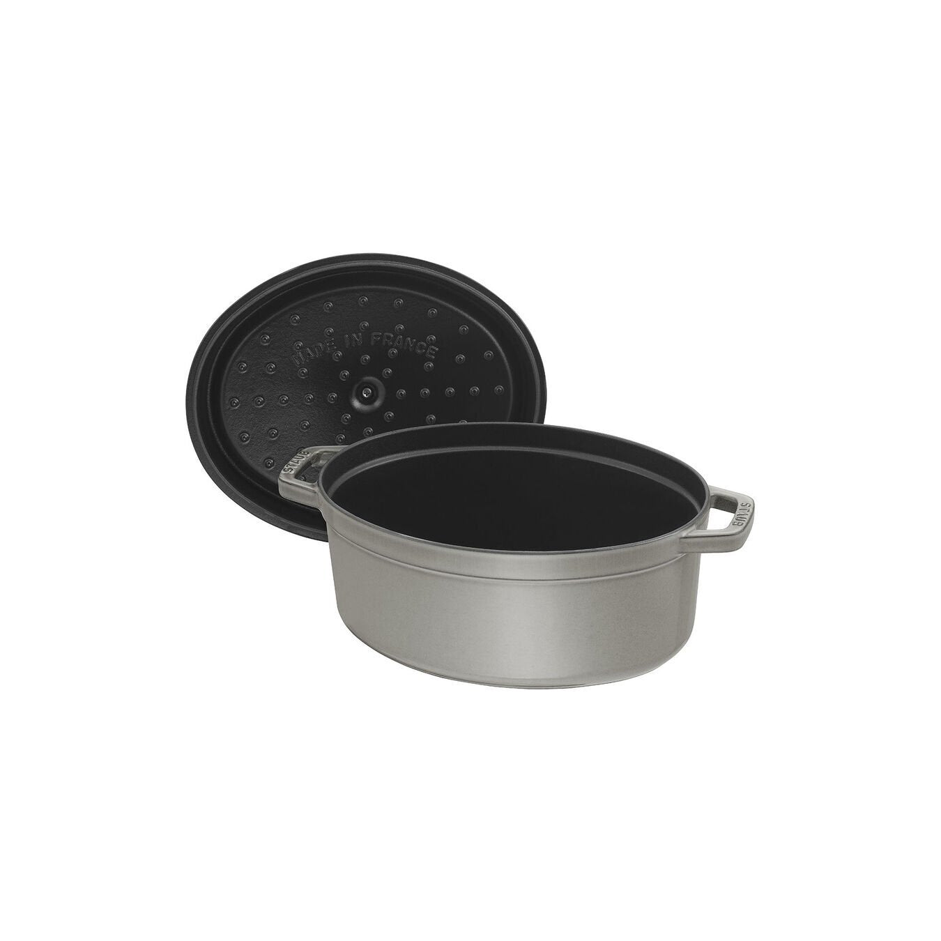 Staub Cocotte hrnec oválný 15 cm/0,6 l šedý, 1101518