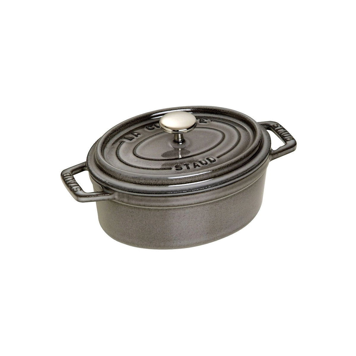 Staub Cocotte hrnec oválný 17 cm/1 l šedý, 1101718