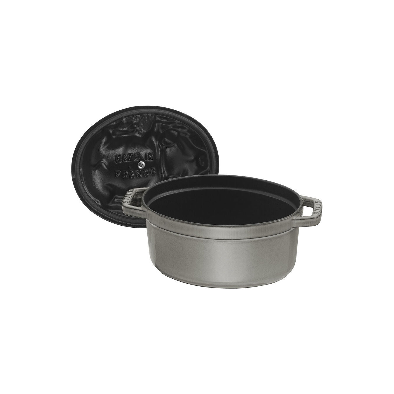 Staub Cocotte hrnec ve tvaru prasete 17 cm/1 l šedý, 1121718