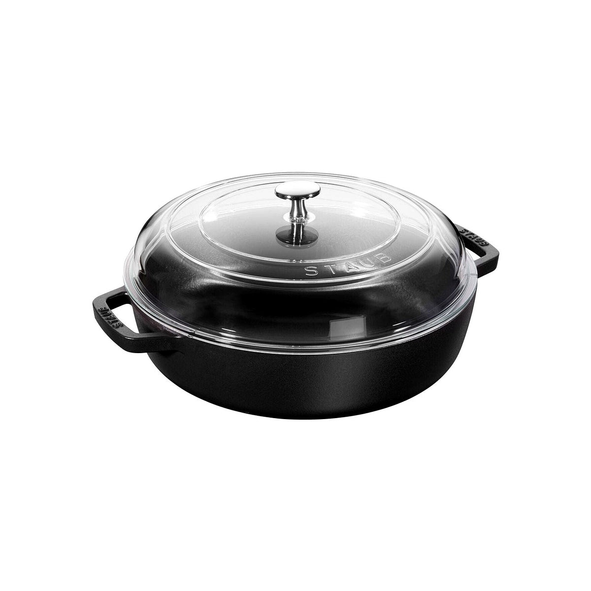 Staub litinový kastrol se skleněnou poklicí Braiser 28 cm, černý, 12722823