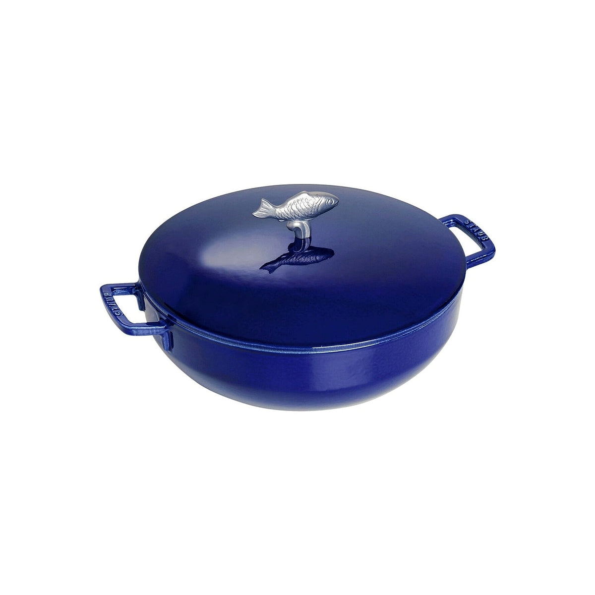Staub Cocotte hrnec kulatý s úchytem ryby 28 cm/4,65 l tmavě modrý, 1112991